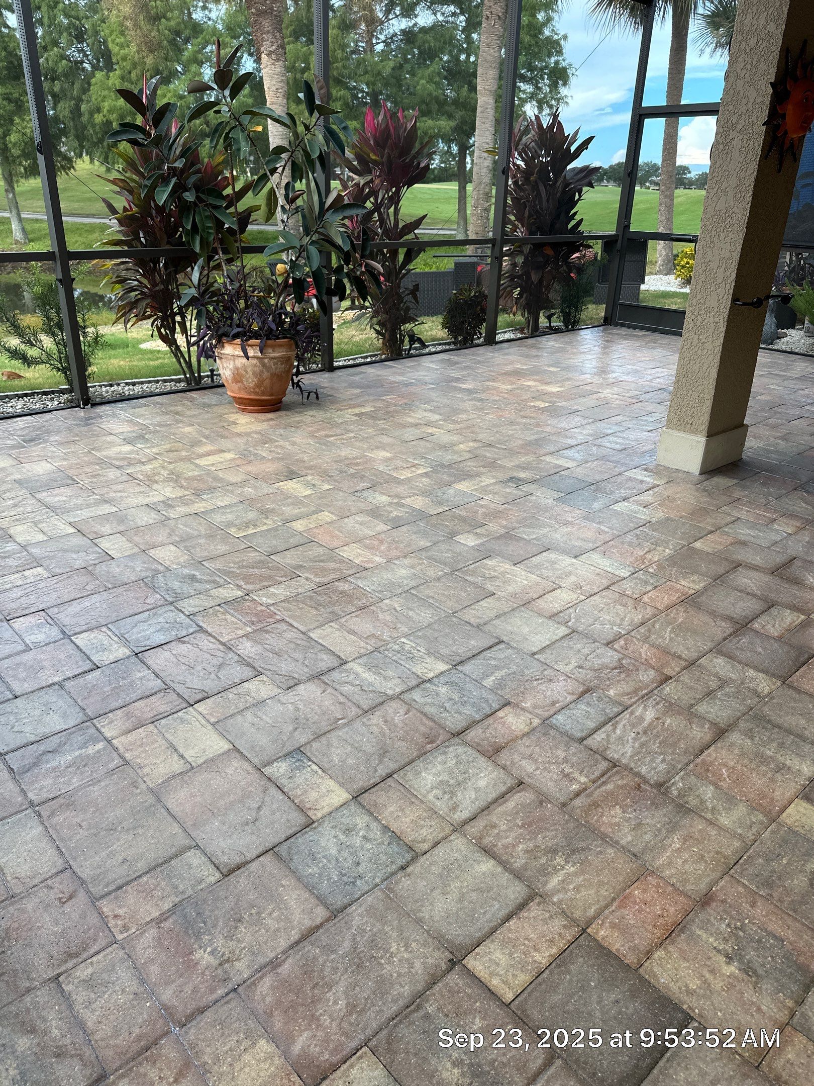 Herringbone Paver Sealing and Restoration in Sun City Center by Supreme Paver Experts