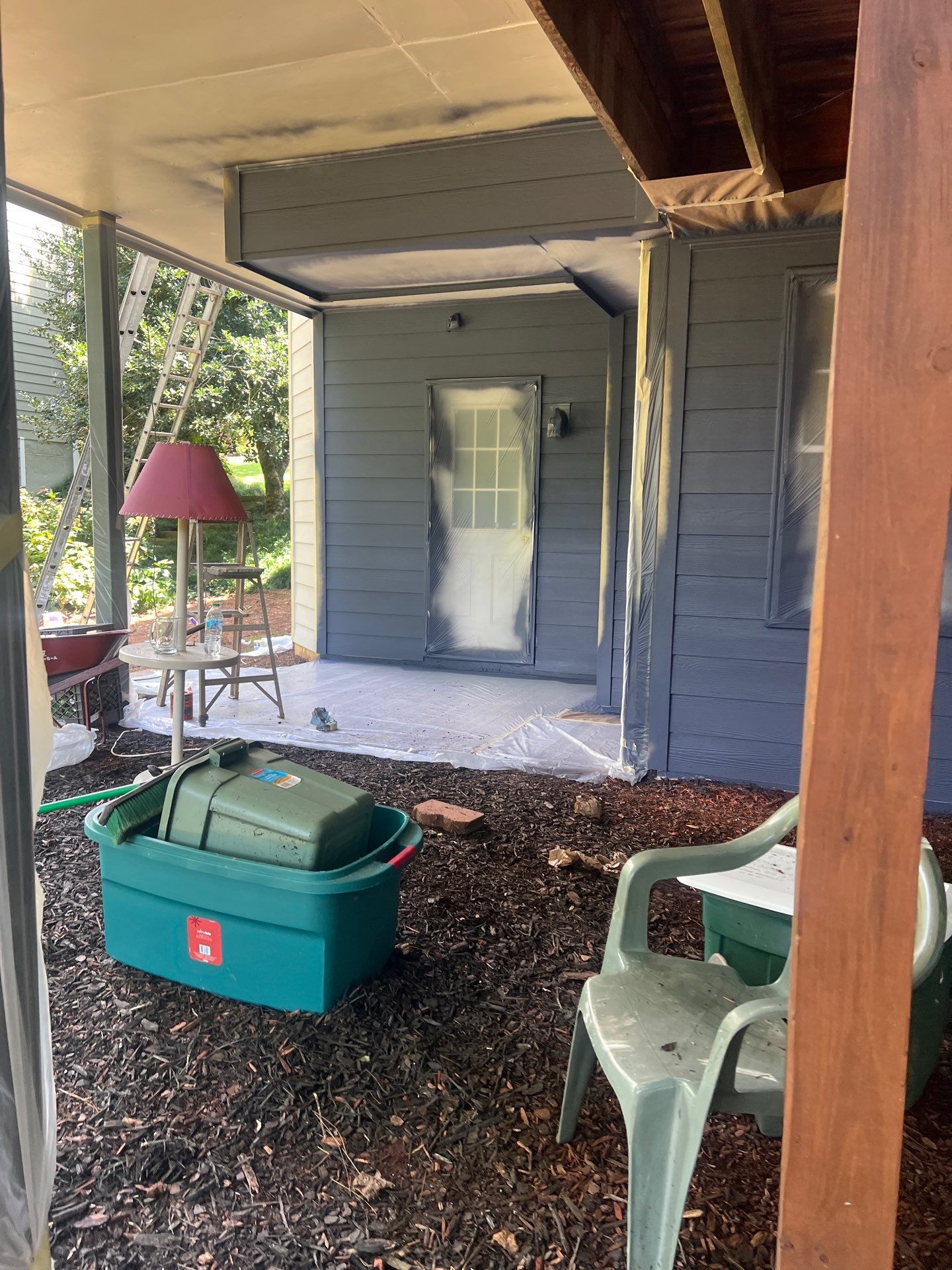 Blue Exterior Paint and Siding Installation using James Hardie Lap Siding by Nelson Exteriors