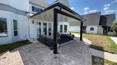 Aluminun patio cover using Aluminum insulated panels