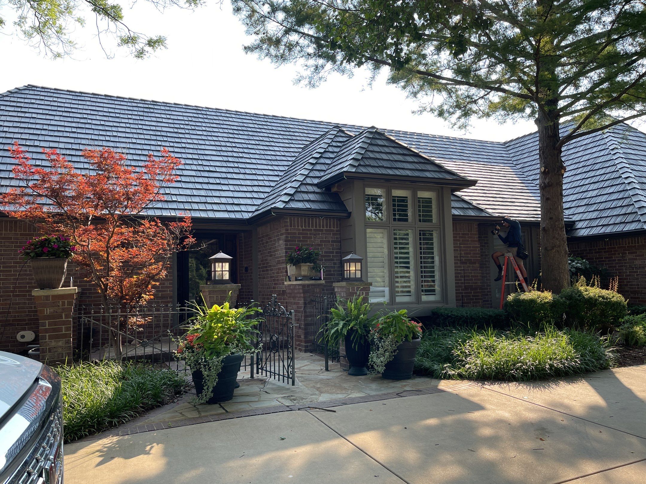 Residential Roofing Installation using Black Oak Shake by Eaton Roofing 