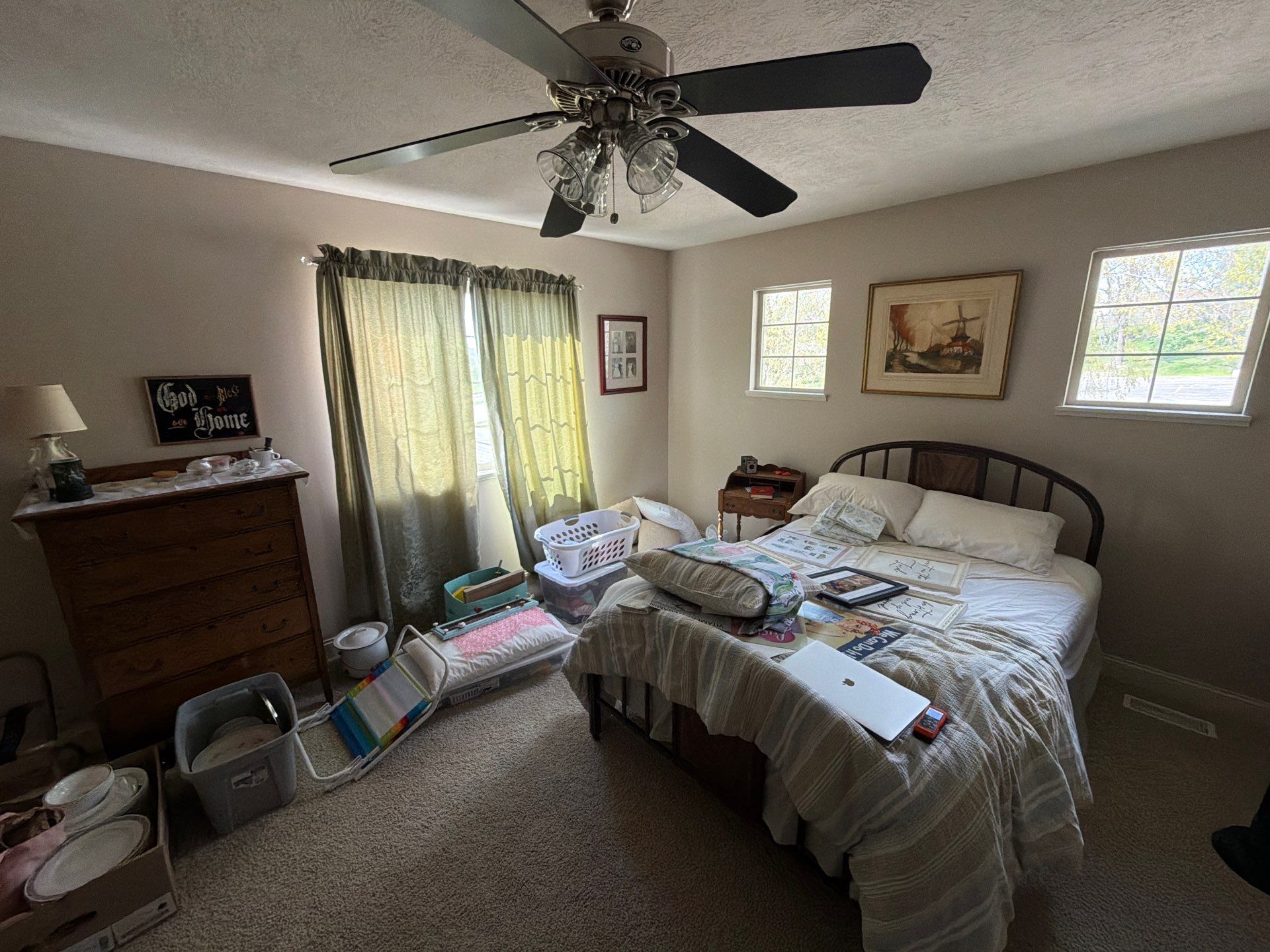 Interior Home Repainting with Repose Gray and Peppercorn Accent Walls by Select Painting, Coatings & Garage Cabinets
