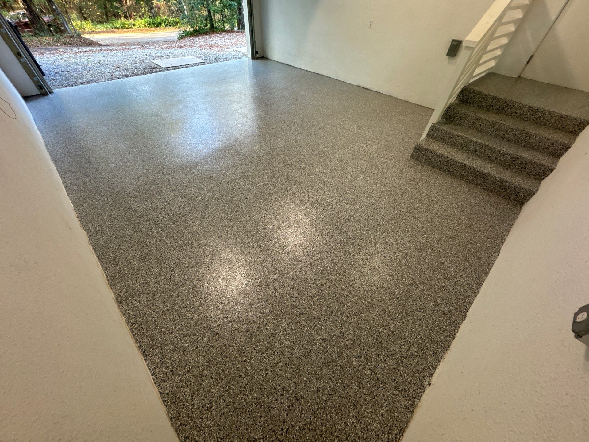 Entry and Garage in Gainesville, FL inSlate Stone by Cross Creek Concrete Coatings