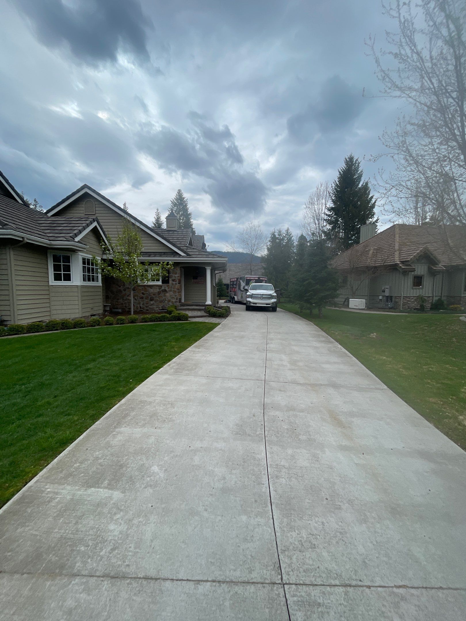 Garage Transformation using Driftwood Colorway by Croc Coatings, LLC