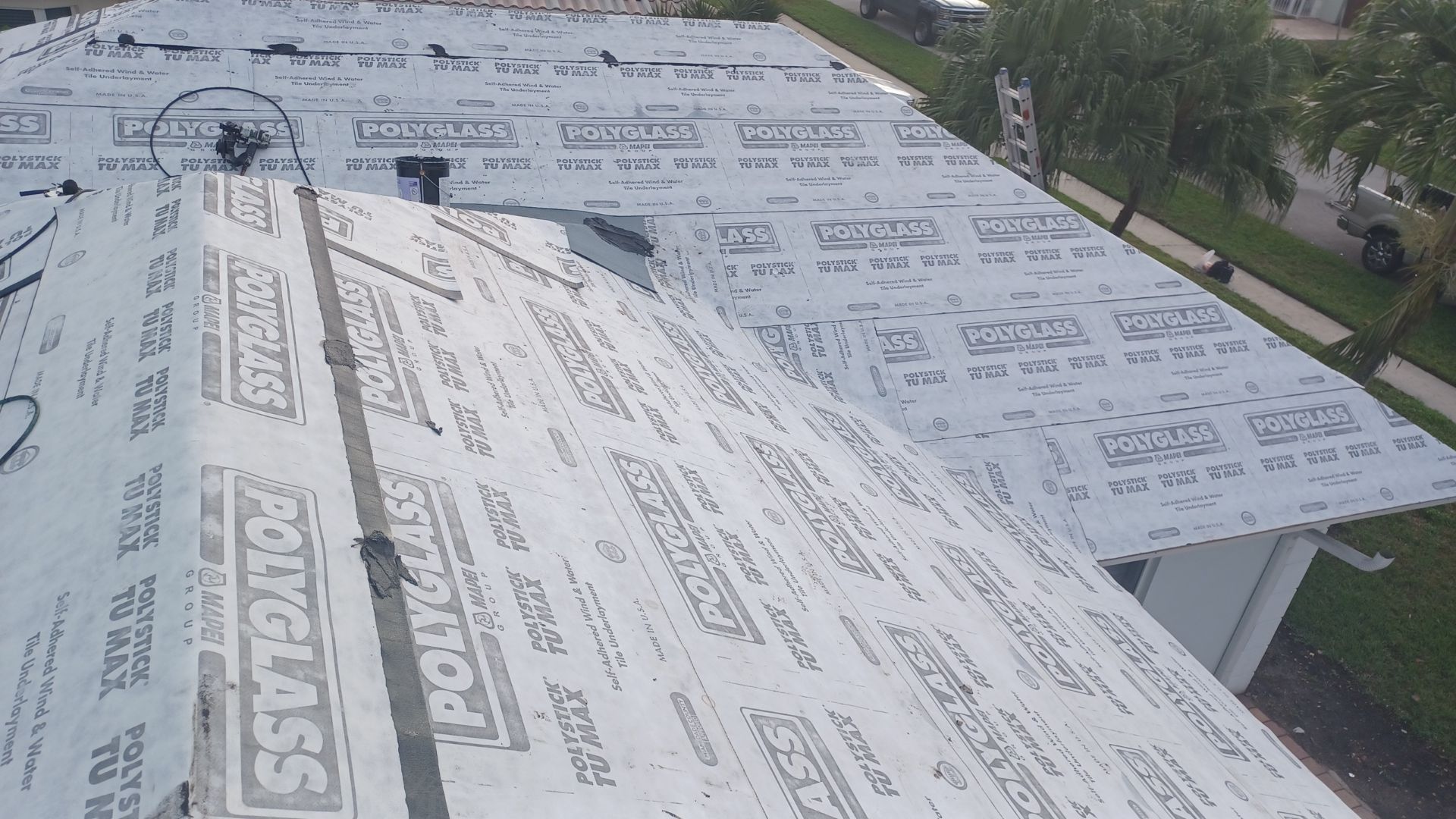 Residential Roofing Installation using 1" Nail strip metal roof by BLUES BROTHERS ROOFING