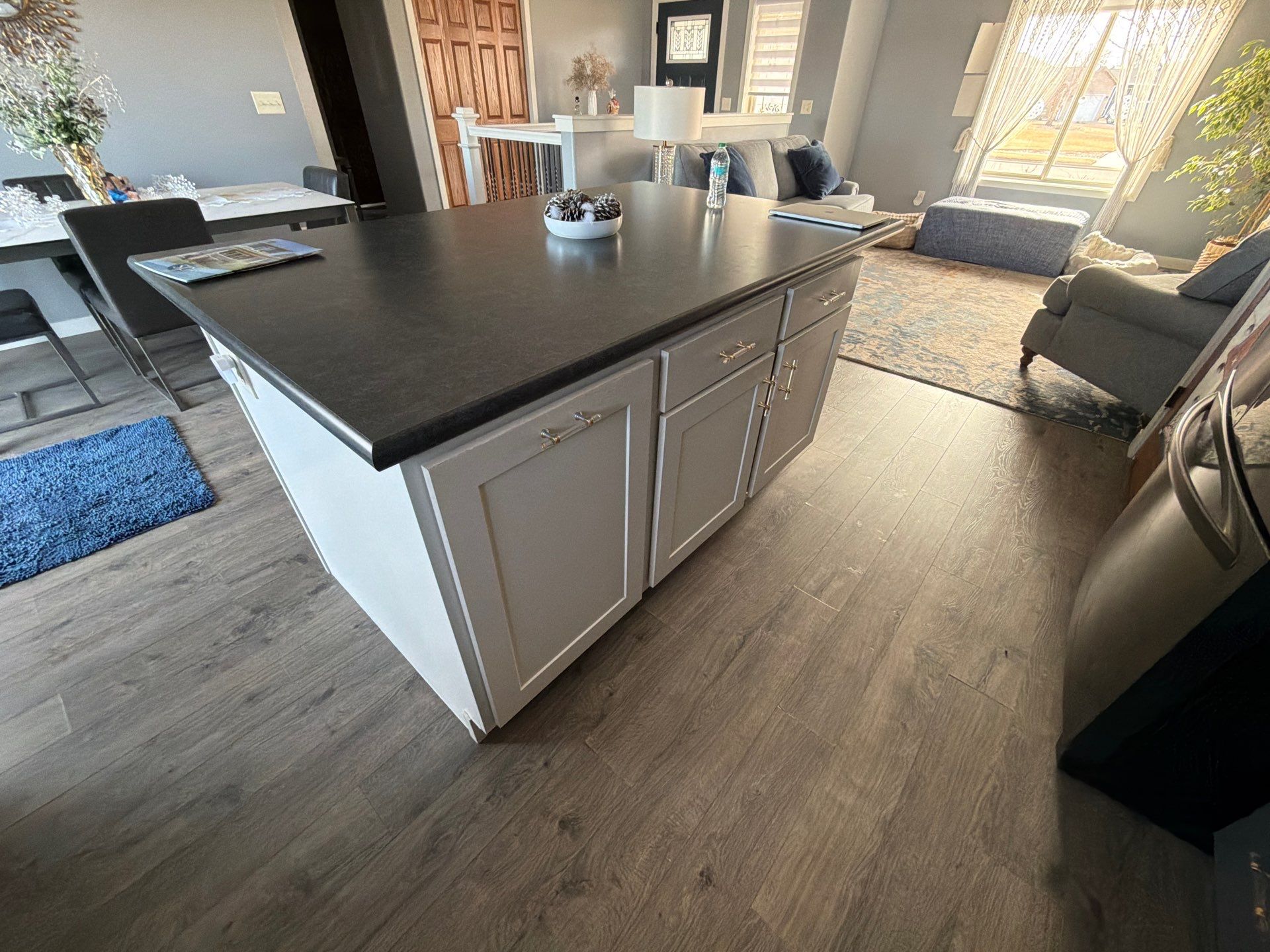 Harrisburg Interior Painting and Two-Tone Kitchen Cabinet Refinishing by Select Painting, Coatings & Garage Cabinets