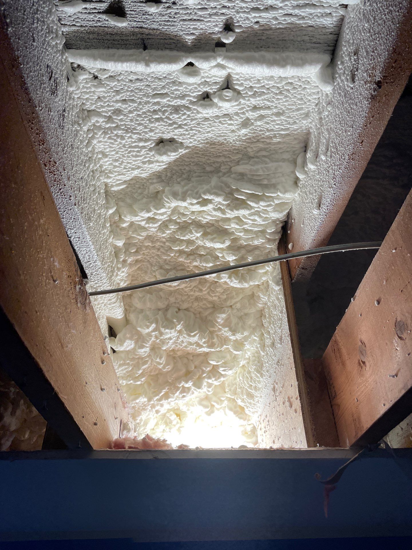 Attic Insulation using open cell spray foam by NYS Foam & Energy
