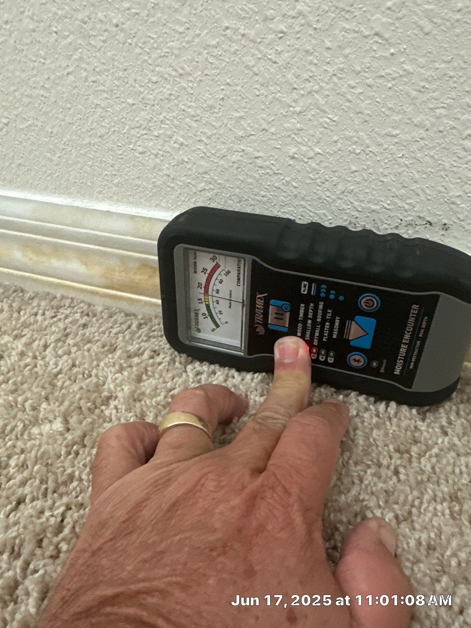 Moisture intrusion inspection with air quality testing by Building performance Solutions LLC