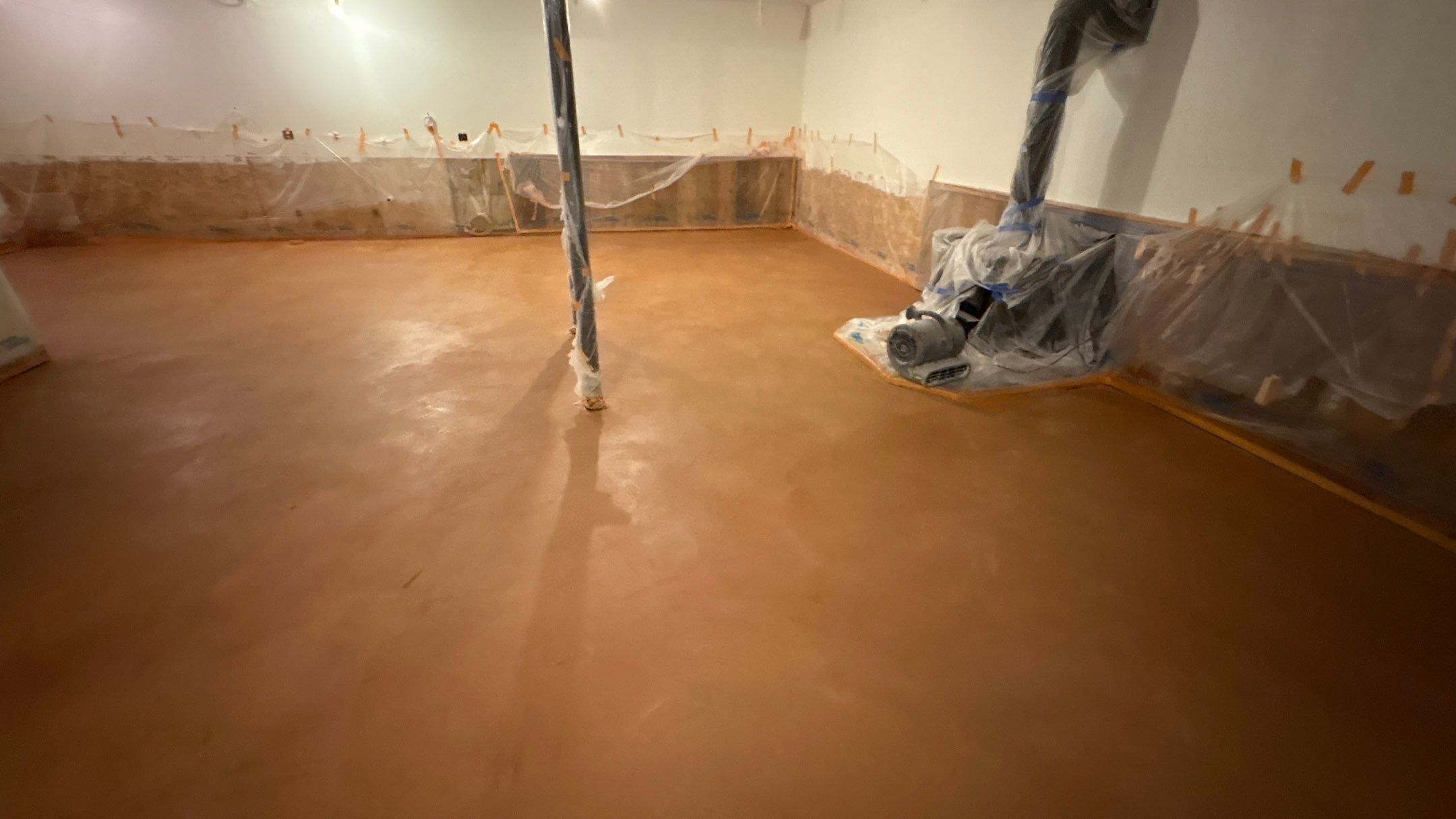 Basement Floor Remodel with Haven Reno KC by Big Red Decorative Concrete, LLC