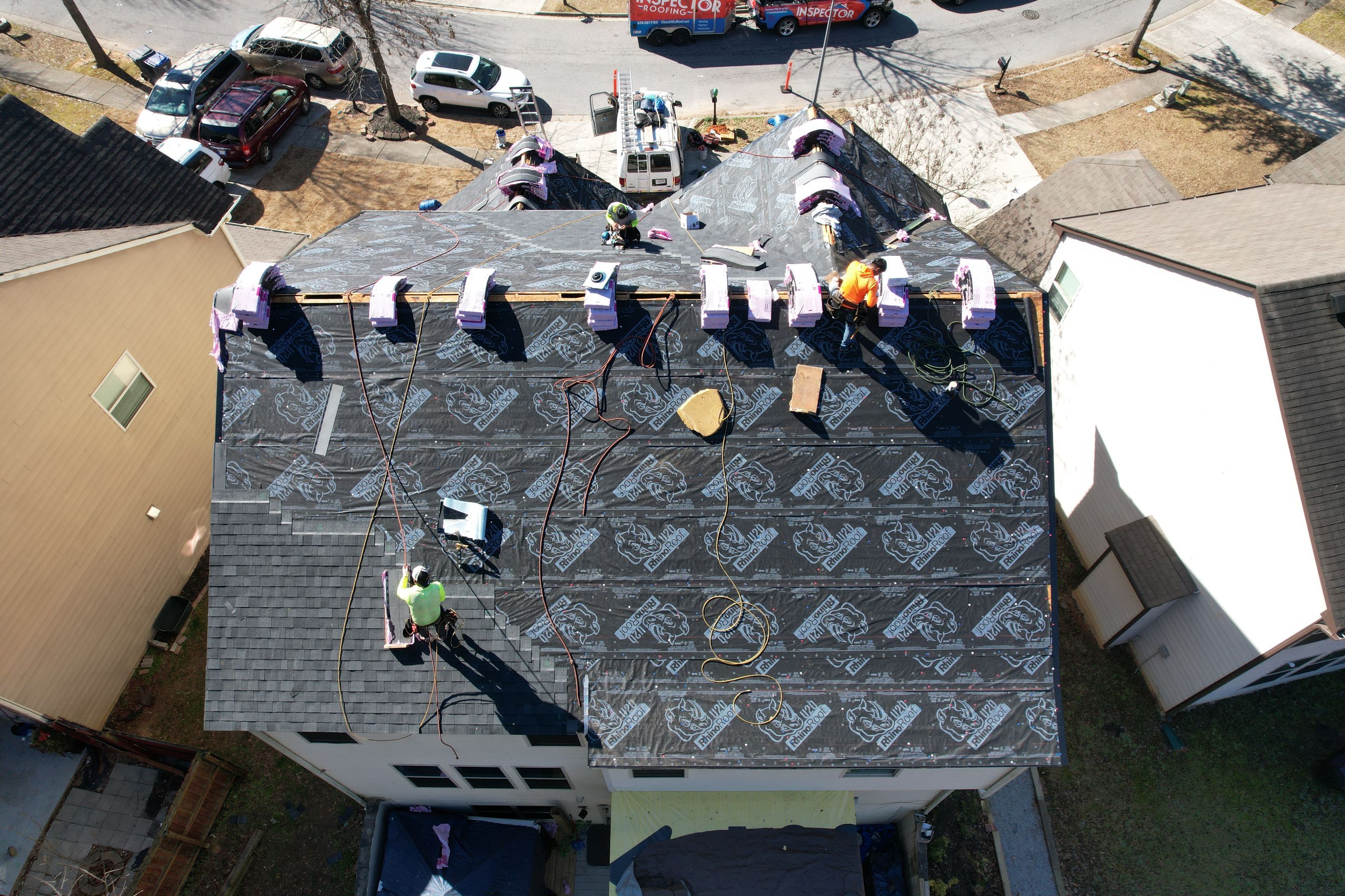 Residential Roofing Installation using Owens Corning by Inspector Roofing and Restoration