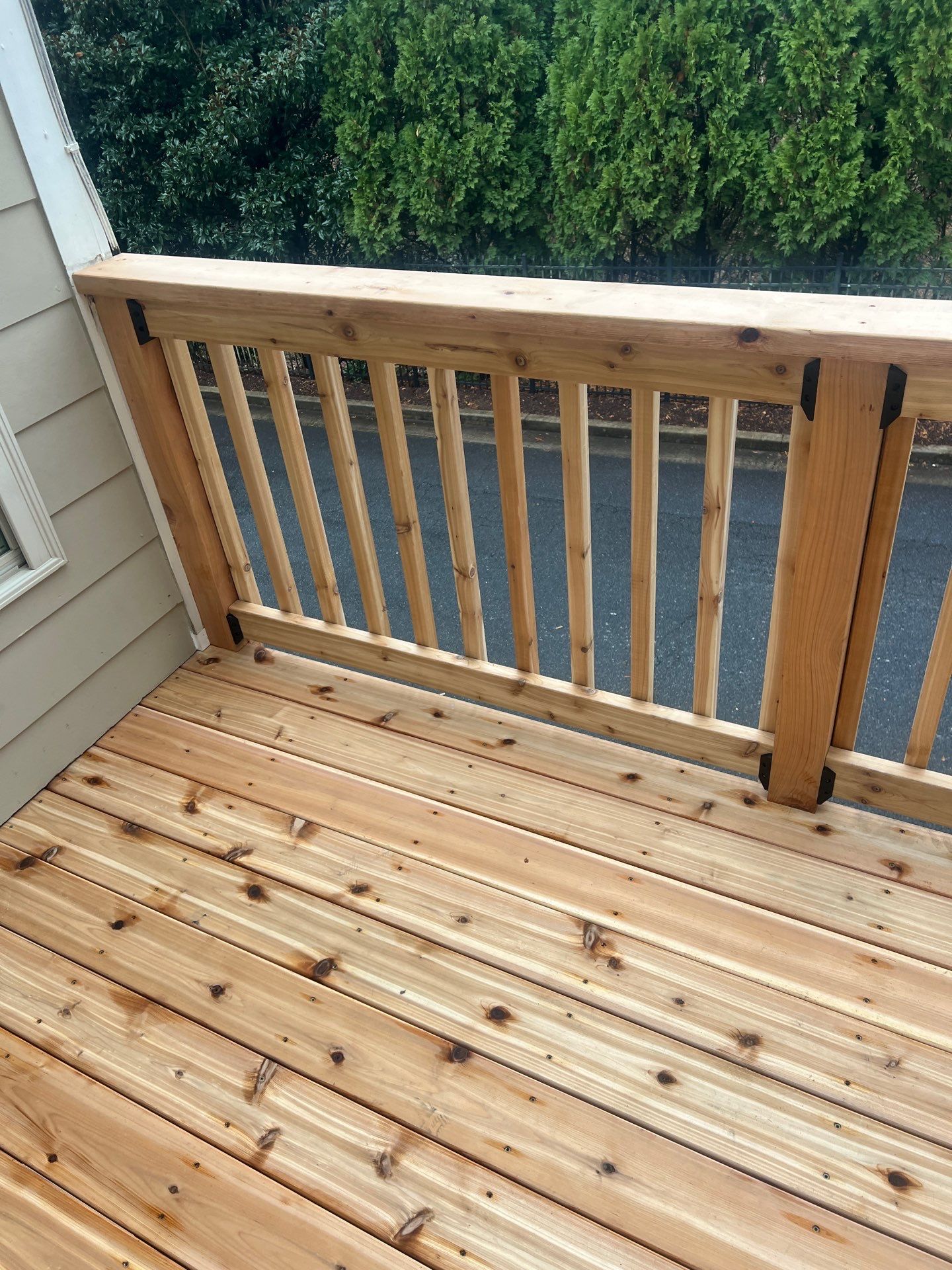 Alpharetta Deck Resurface and Stain using Cedar Decking and Sherwin Williams by Nelson Exteriors