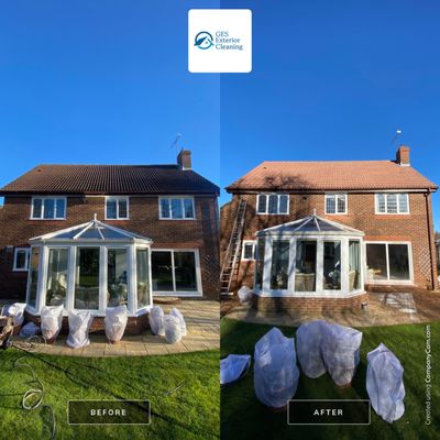 Roof Clean  - Moss Removal - Gutter Clean using Mosmatic FSC and Biocide