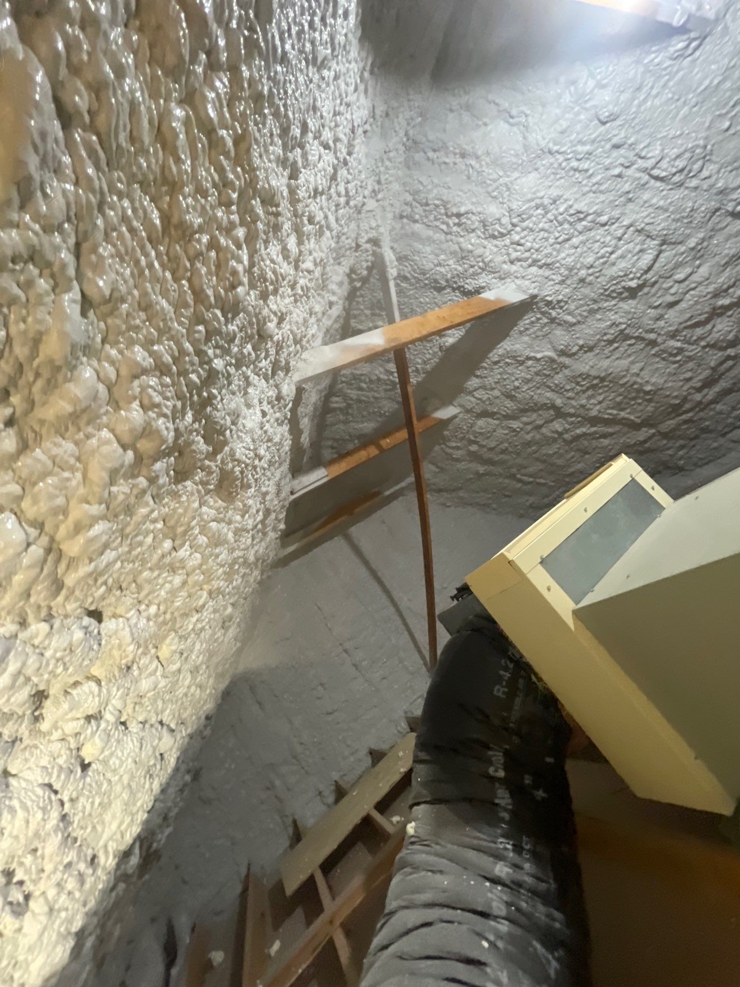Attic Insulation using open cell spray foam by NYS Foam & Energy