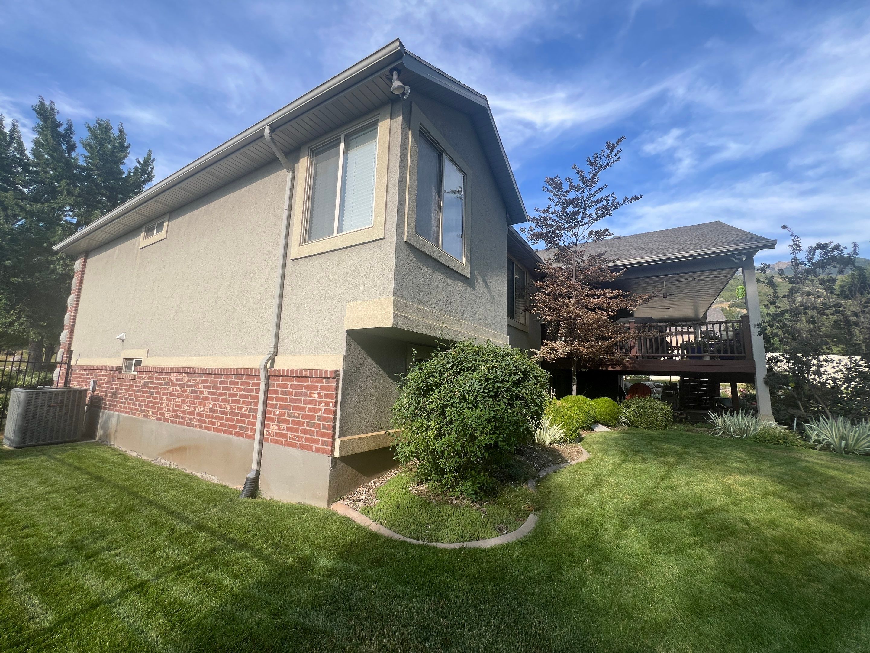 Ogden | Stucco Demo & Custom B&B Archway | Monterey Taupe by Ideal Siding Utah