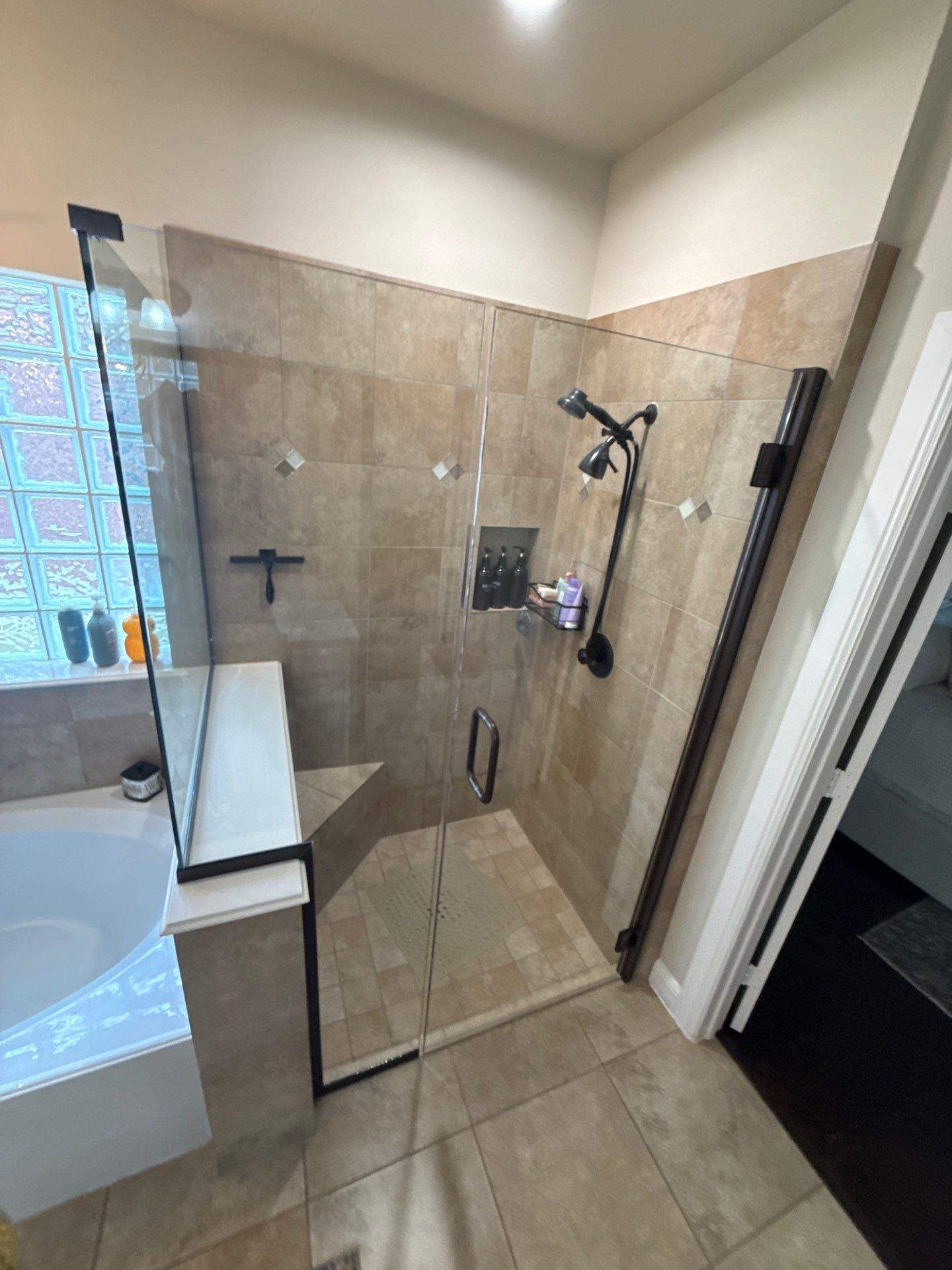 Semi Frameless Shower Replacement by Richardson Glass & Mirror