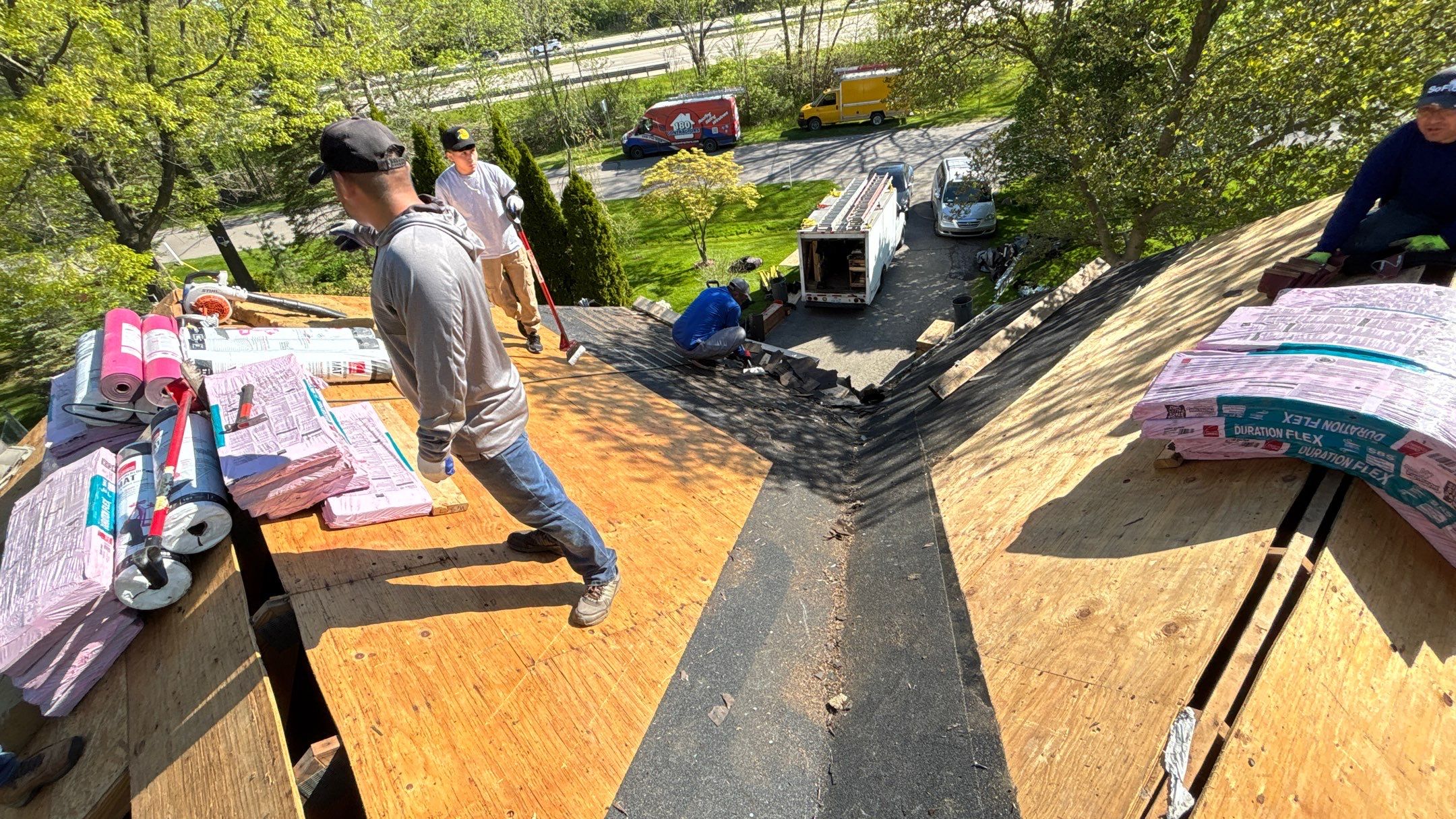 Roof Replacement using Owens Corning Sand Dune by 180 Contractors