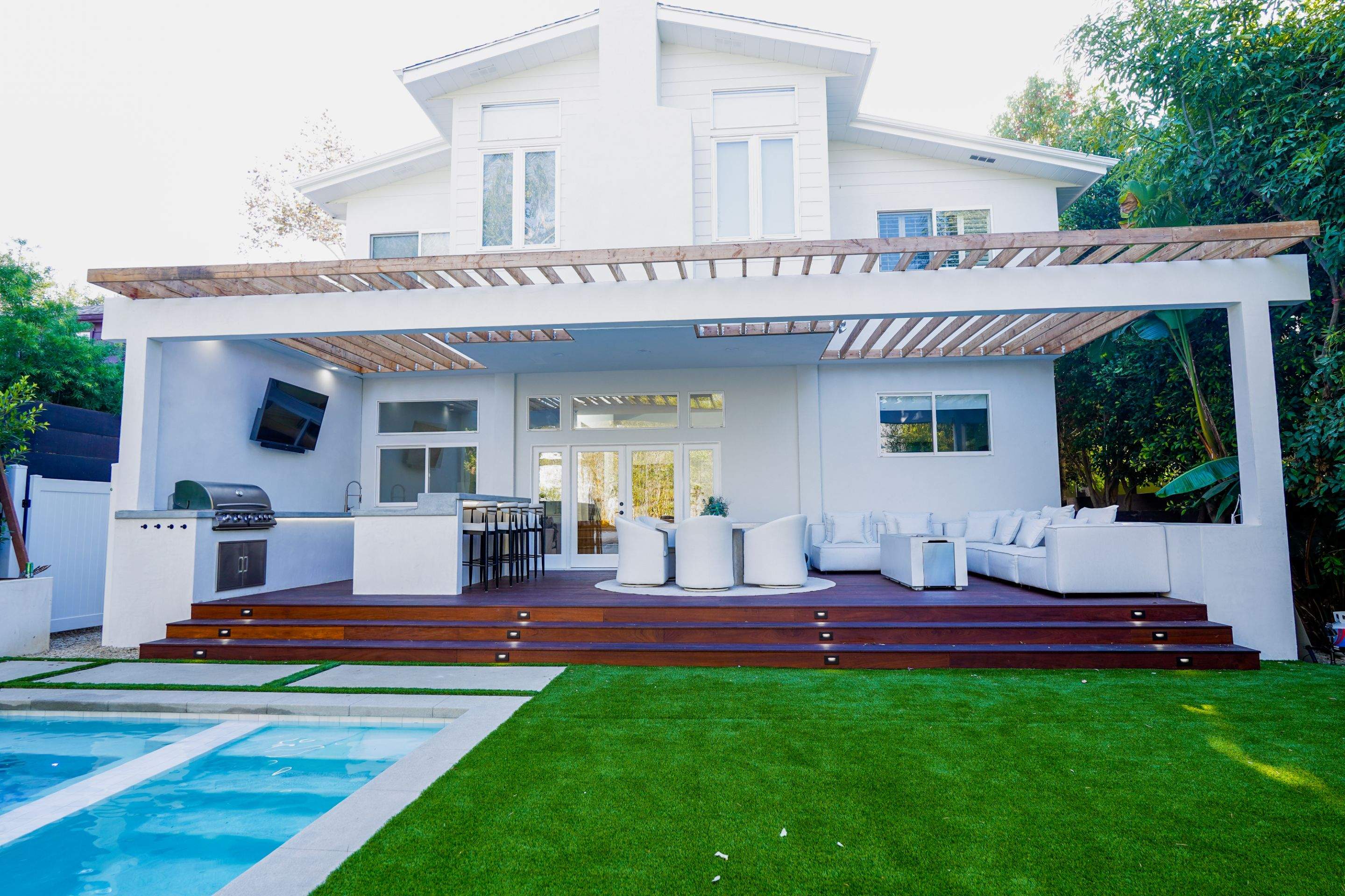 Northfield Complete Backyard & Trellis by Lax Home Inc 