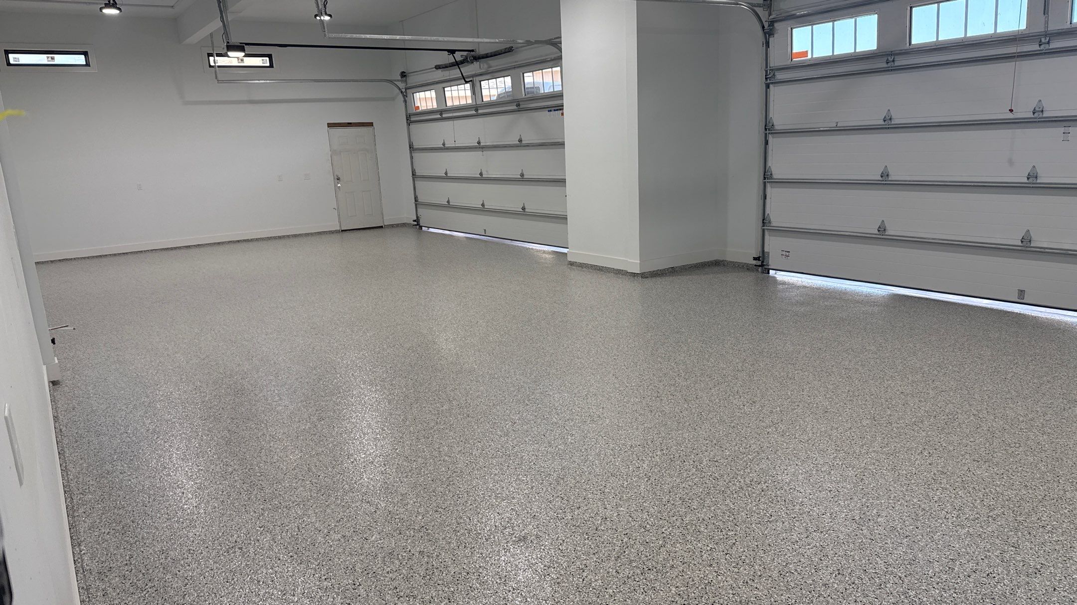 Chris Made The Great Choice Of Cabin Fever Flake Floor by Banner Garage