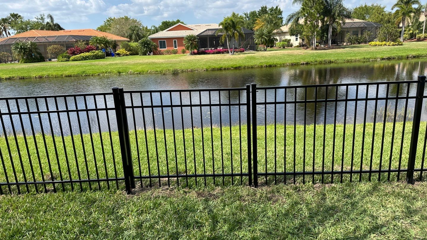 Aluminum Fence Installation using Black 3 Rail Aluminum Fence by Asap fence and gates, LLC
