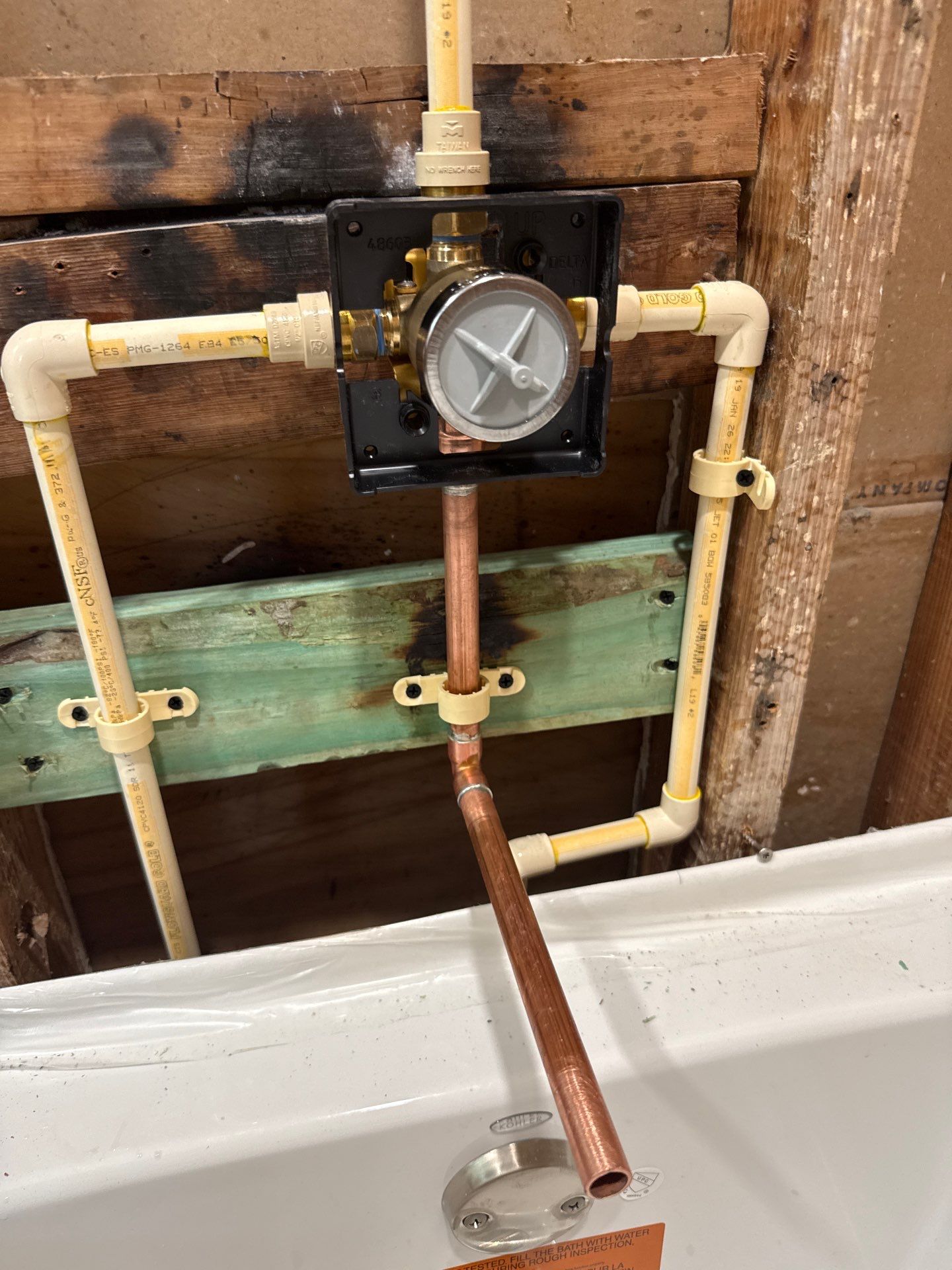 Residential Bathroom Plumbing Rough-In and Tub Installation in Tampa by All Hours Plumber