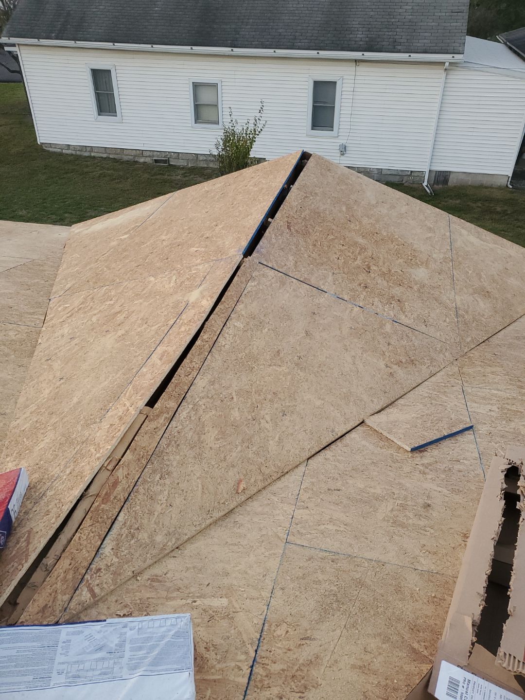 Residential Roofing Installation using GAF Timberline HDZ Biscayne Blue by Rainstoppers Roofing