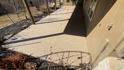 Garage & Patio using Domino & Sandstone