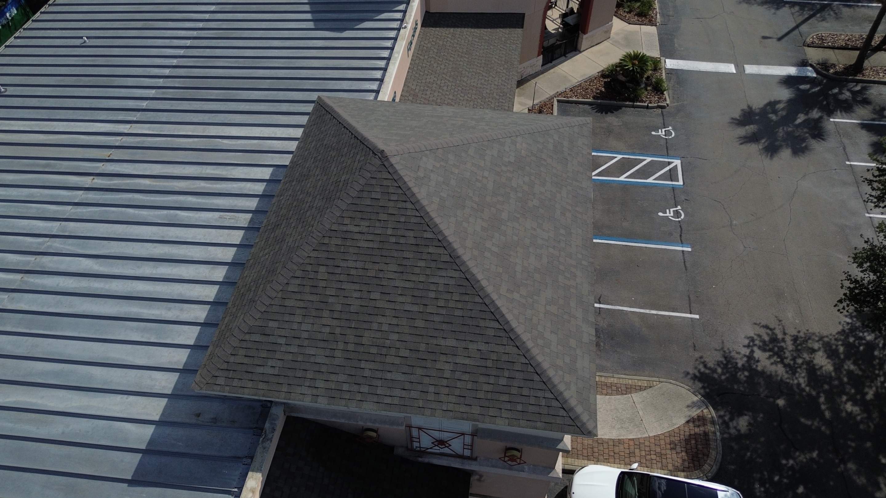 Reroofing a Commercial Building on Archer Road Gainesville, FL by Brehm Roofing