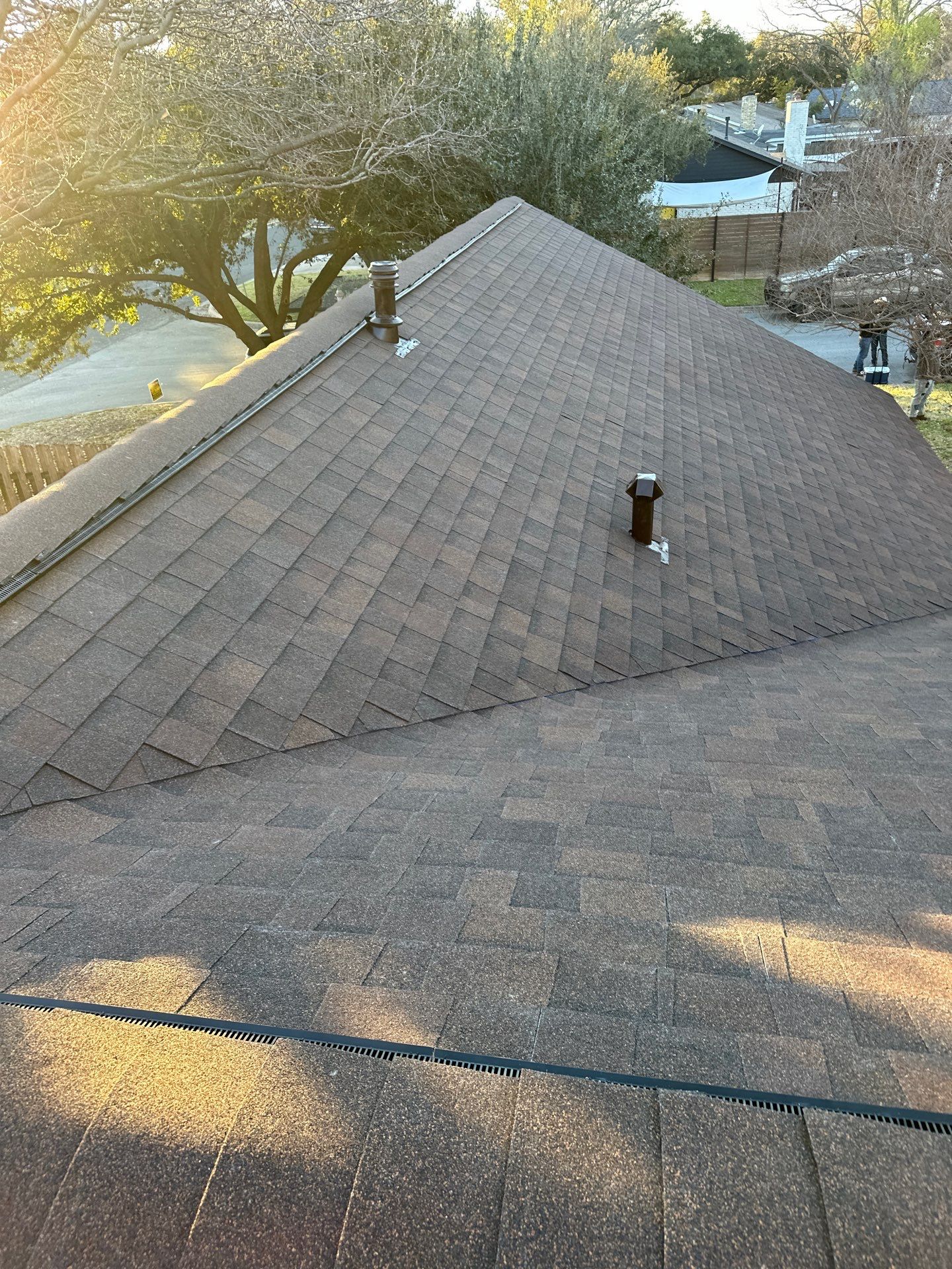 Residential Roofing Installation using Owens Corning Oakridge Brownwood by DeZign Roofing & Exteriors