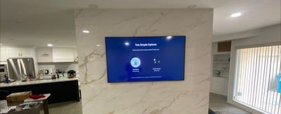 Mount TV on Porcelain Wall