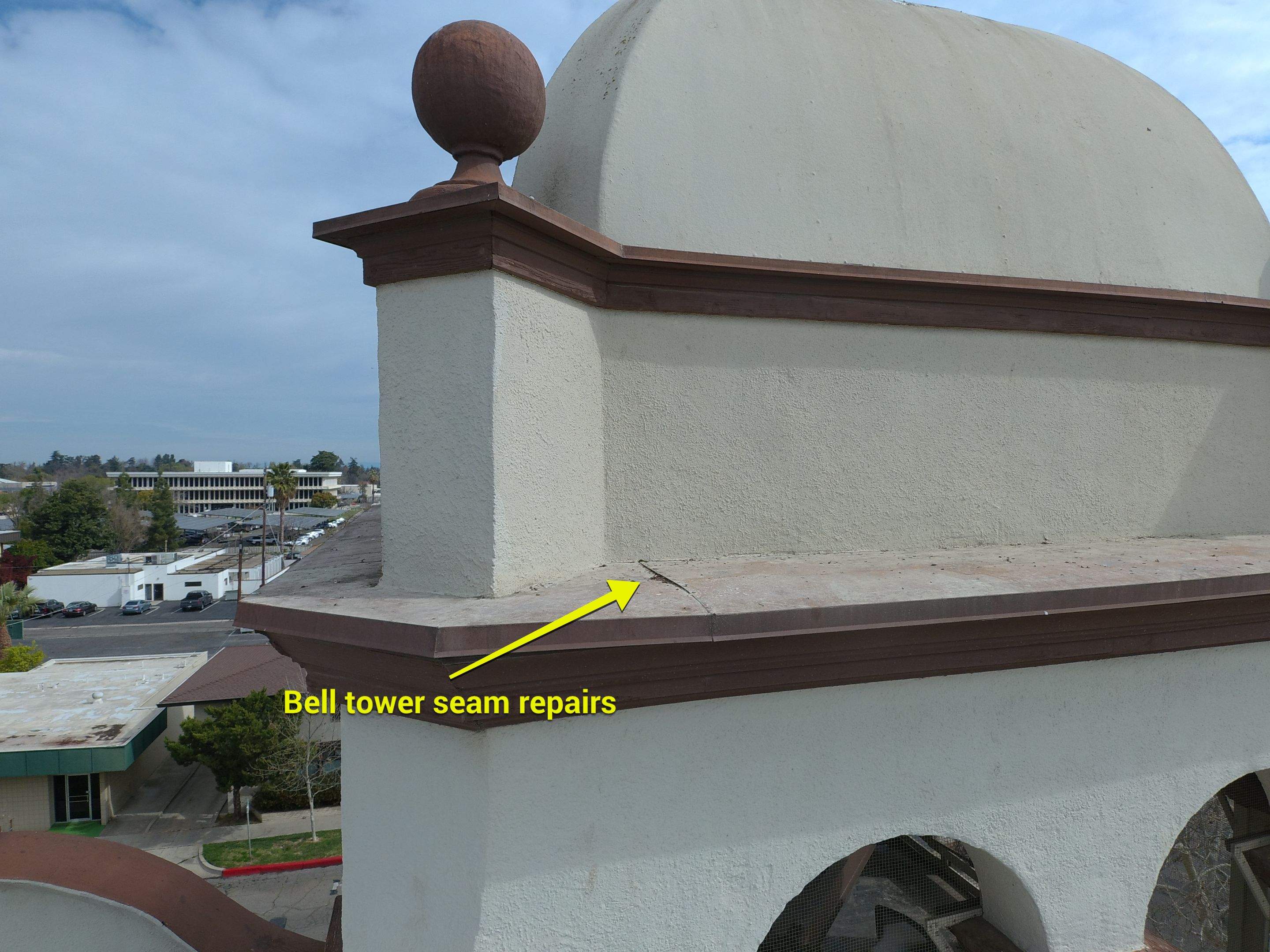  Presbyterian Church repairs to entrance architecture by Straight Edge Roofing Inc