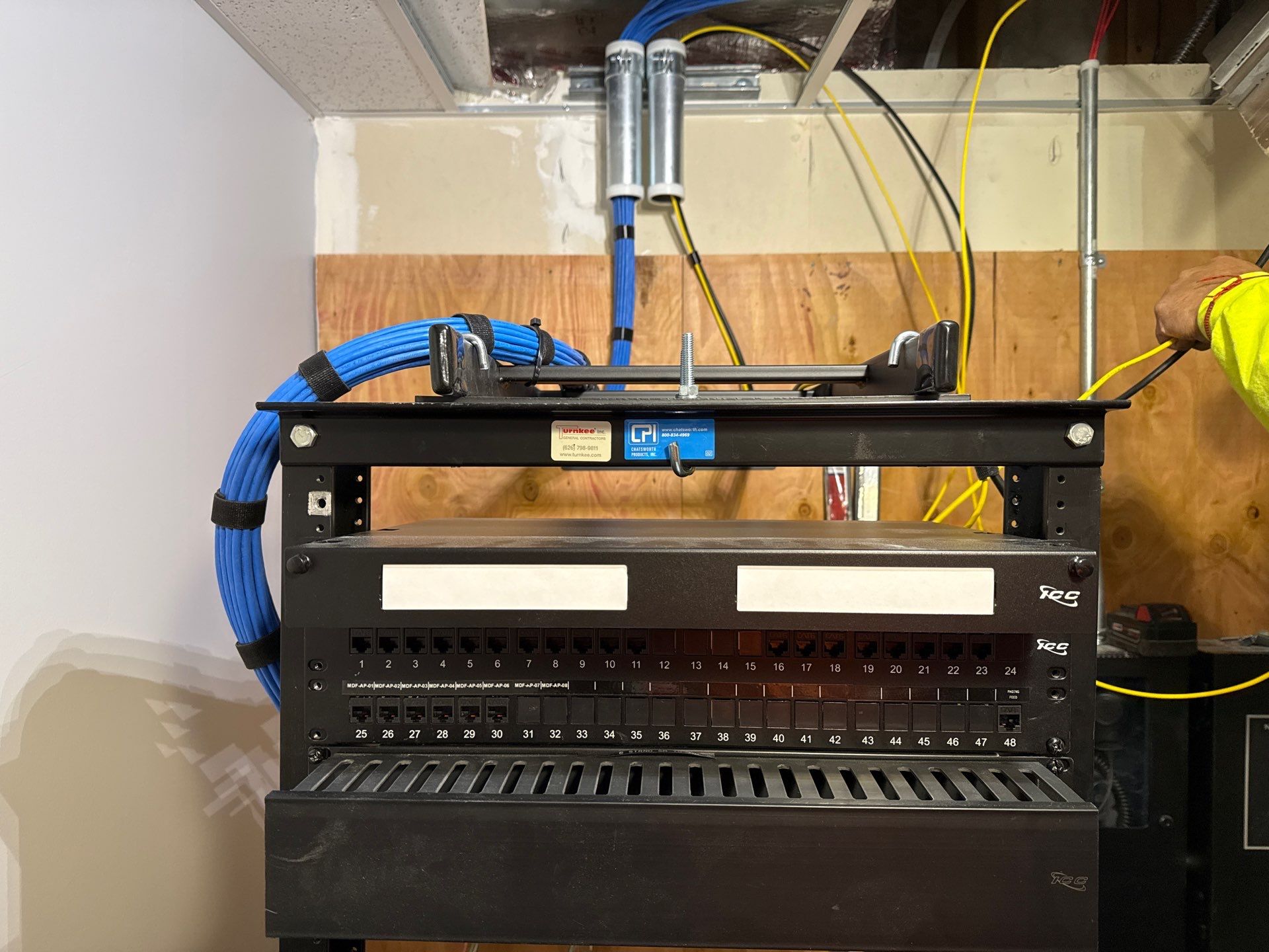 Structured Network Cabling Project in Temecula by Ring and Ping Inc.