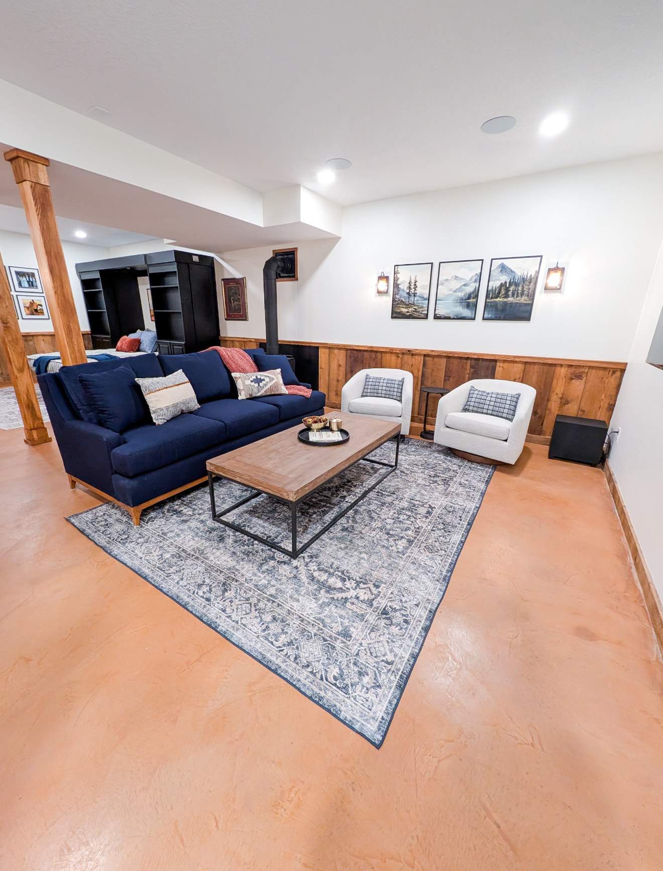 Basement Floor Remodel with Haven Reno KC by Big Red Decorative Concrete, LLC