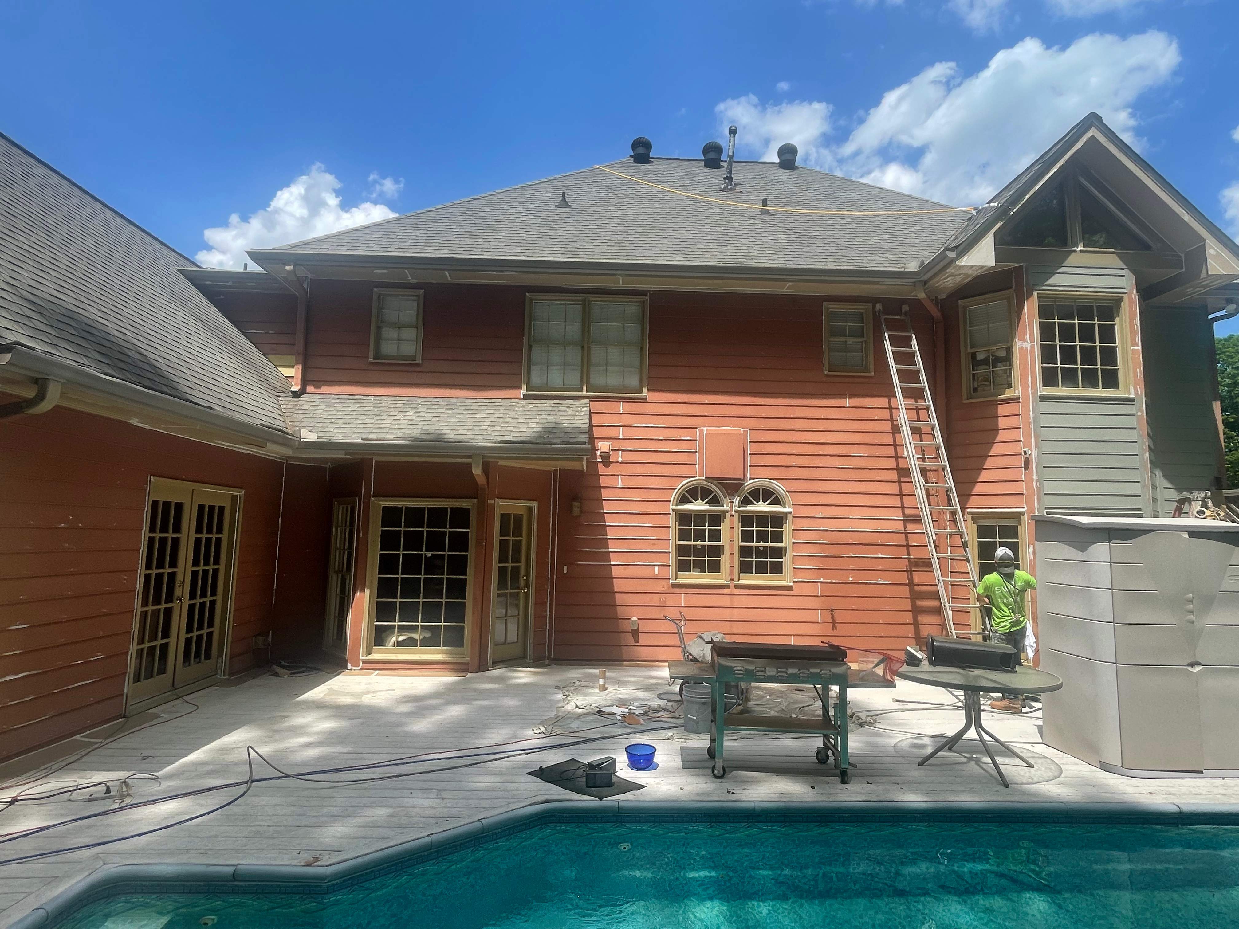 Full Exterior Home Repainting and Trim Refinishing in Roswell by Swift Home Renovations