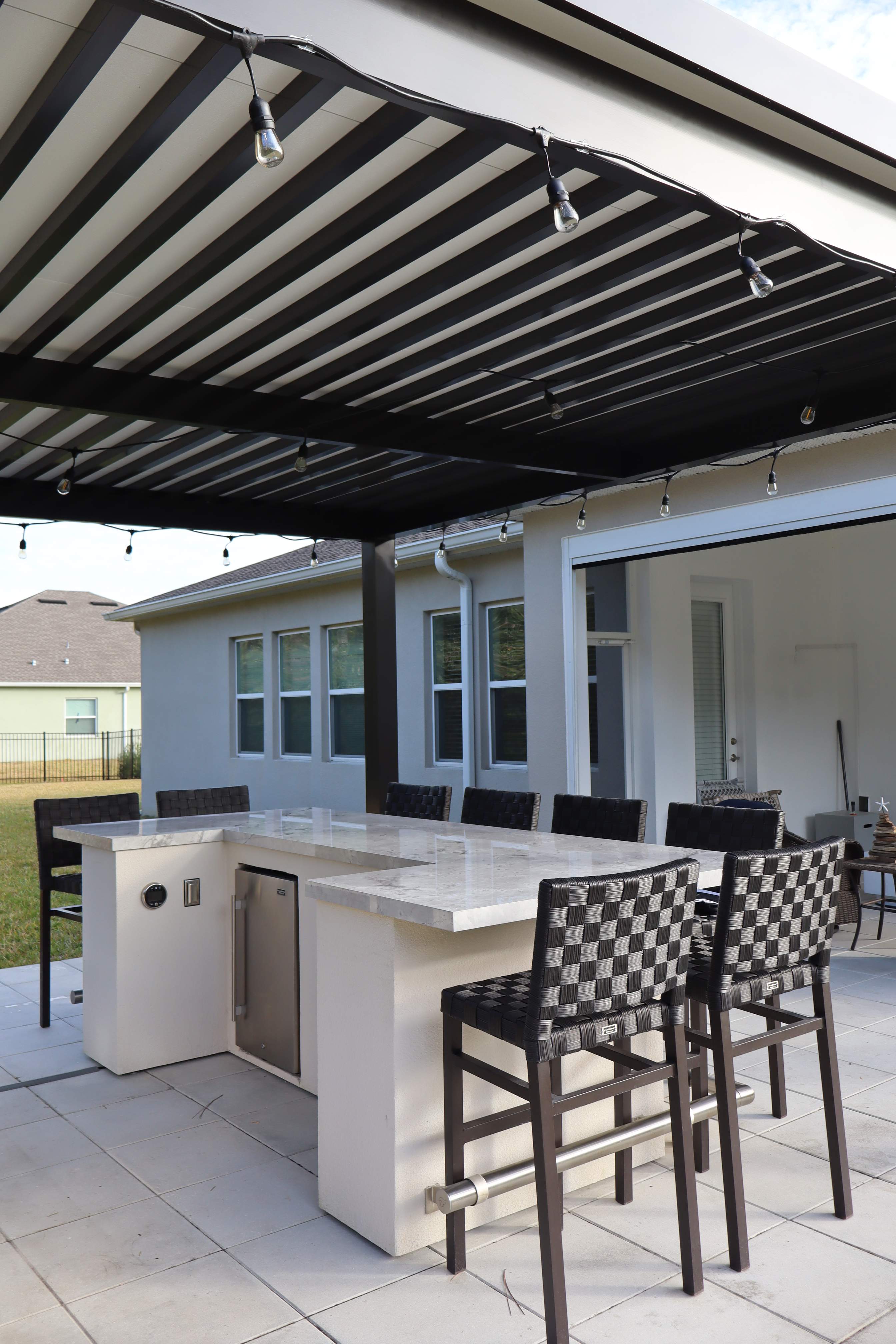 Free standing aluminum Pergola 15x15 by Orlando pergolas 