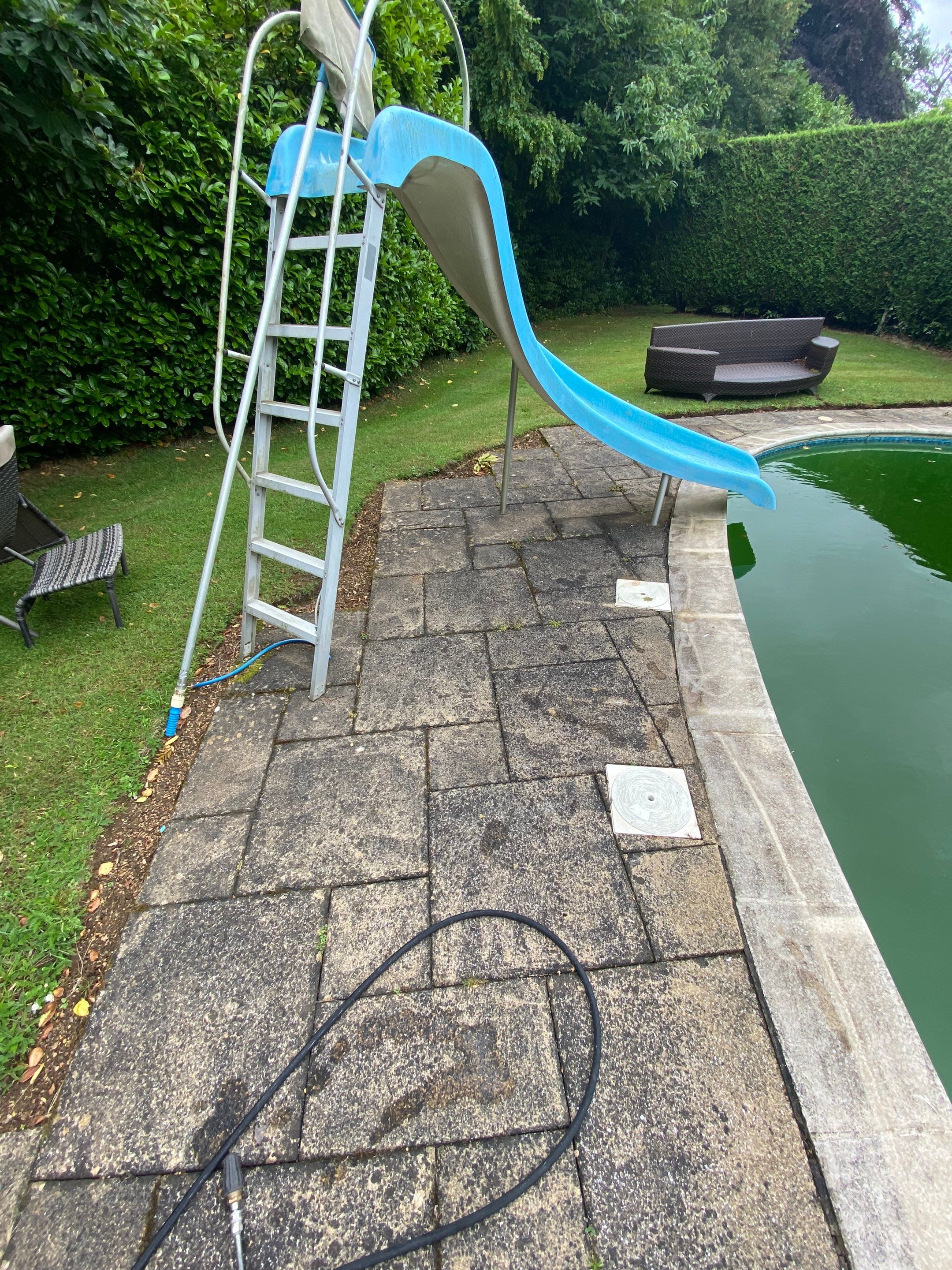 Exterior Clean - Roof - Pool  using Mosmatic FSC and Biocide by Ges Exterior Cleaning ltd