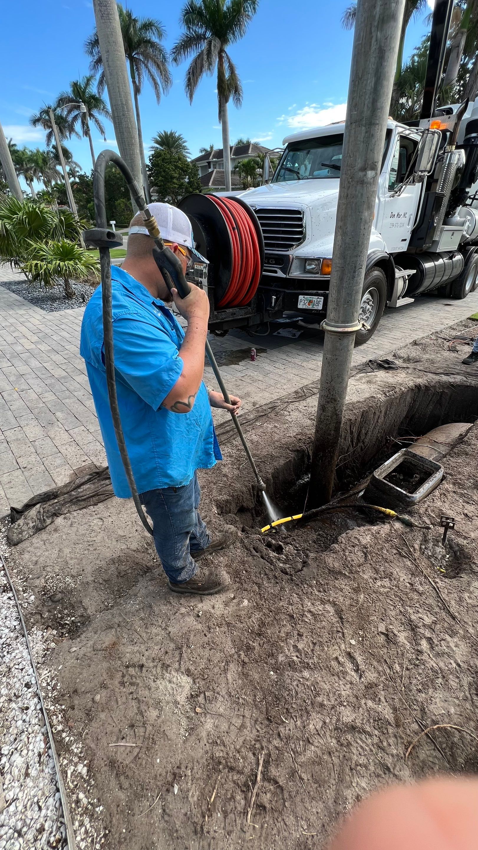 Residential Propane Tank Hydro Excavating by APS Power & Water