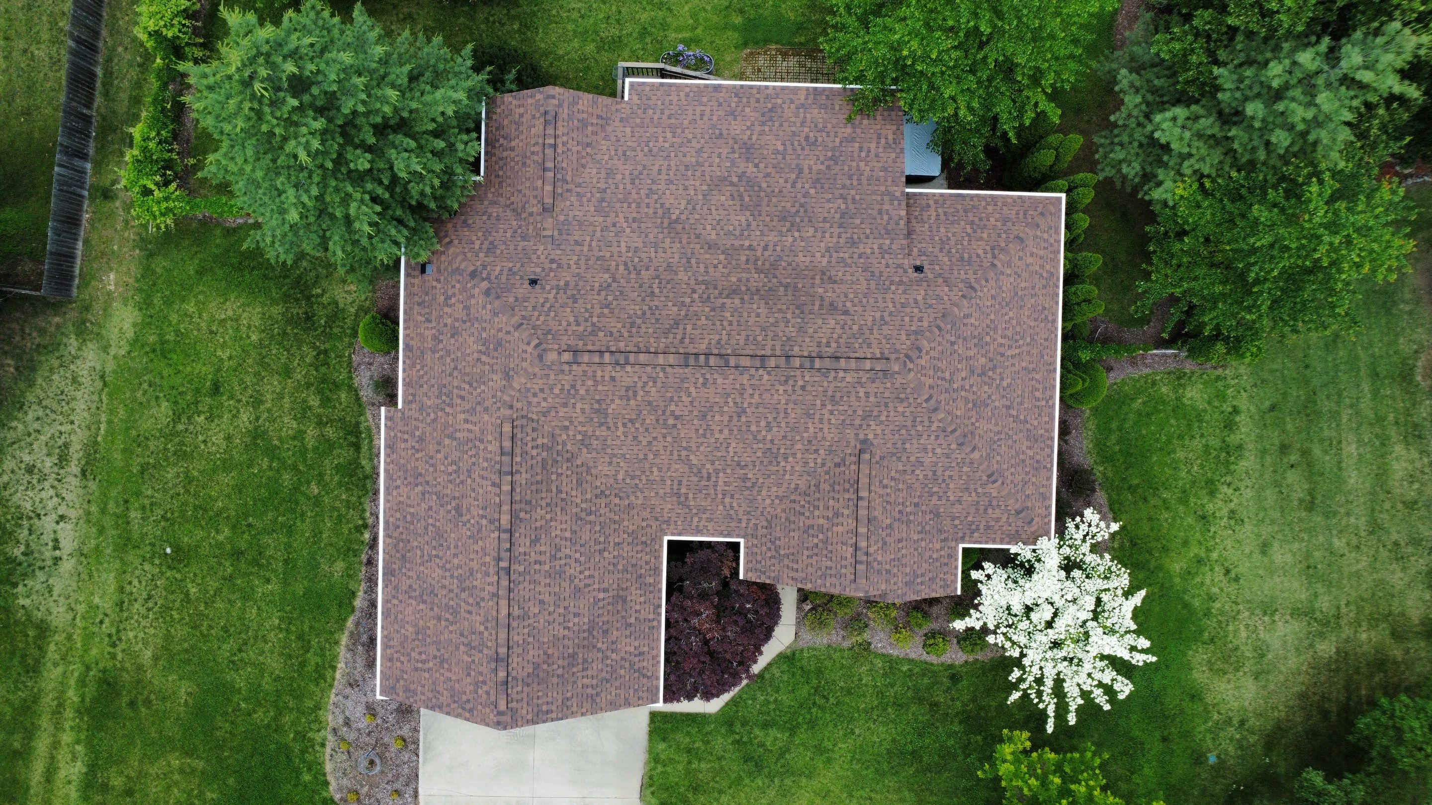 Residential Roofing Install - Chestnut Atlas StormMaster Shake W/ Scotchguard Shingles - Ivory Gutters & Downspouts  by Titan Commercial & Residential Roofing 