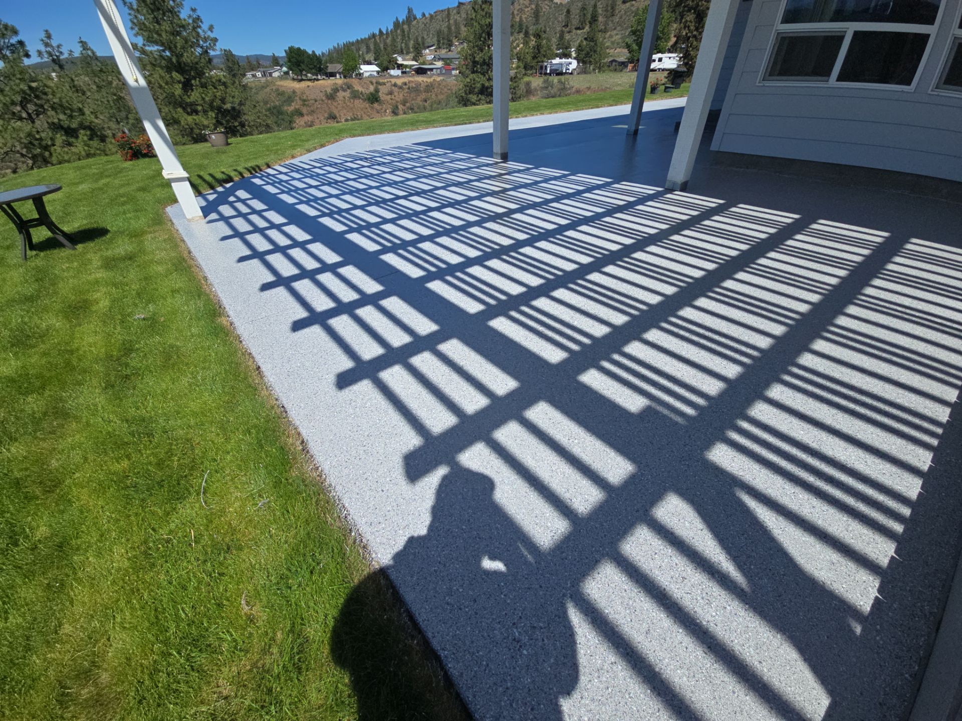 Patio Transformation using Battleship Hybrid by Croc Coatings, LLC