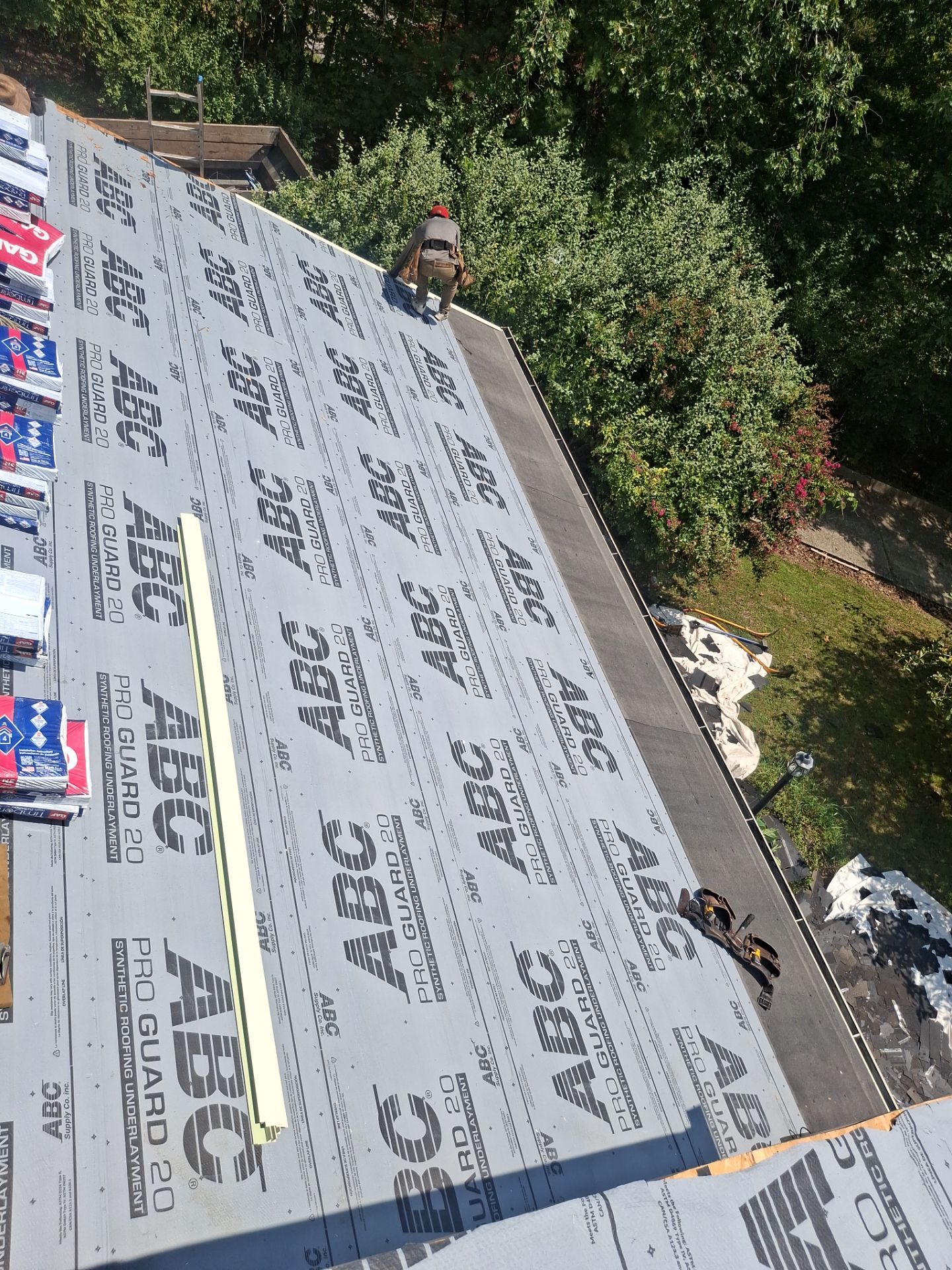 Residential Roofing Installation using GAF TImberline HDZ Hickory by Rainstoppers Roofing
