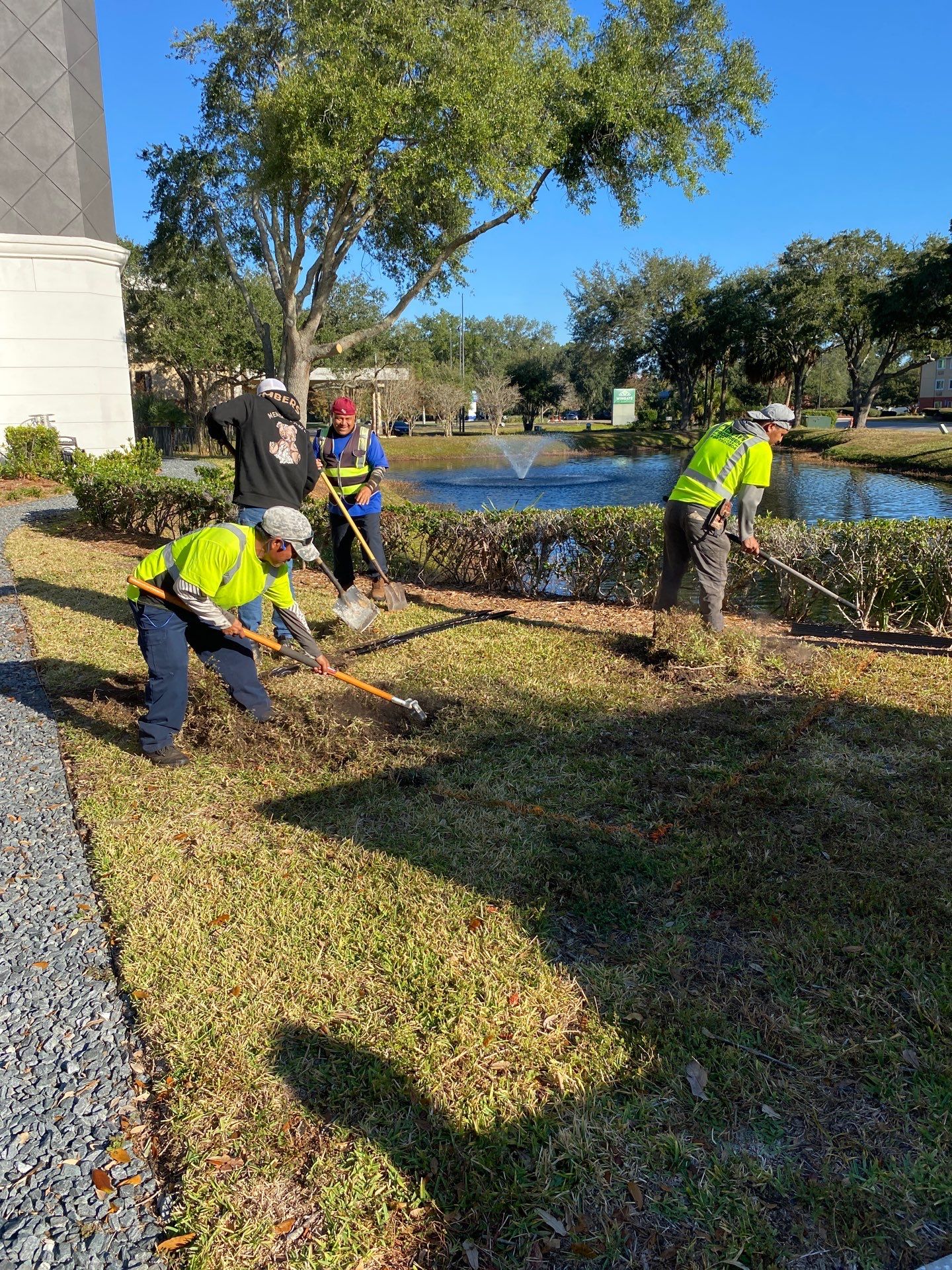 Marriott Hotel | Smoking Area Landscaping by ProGreen Services