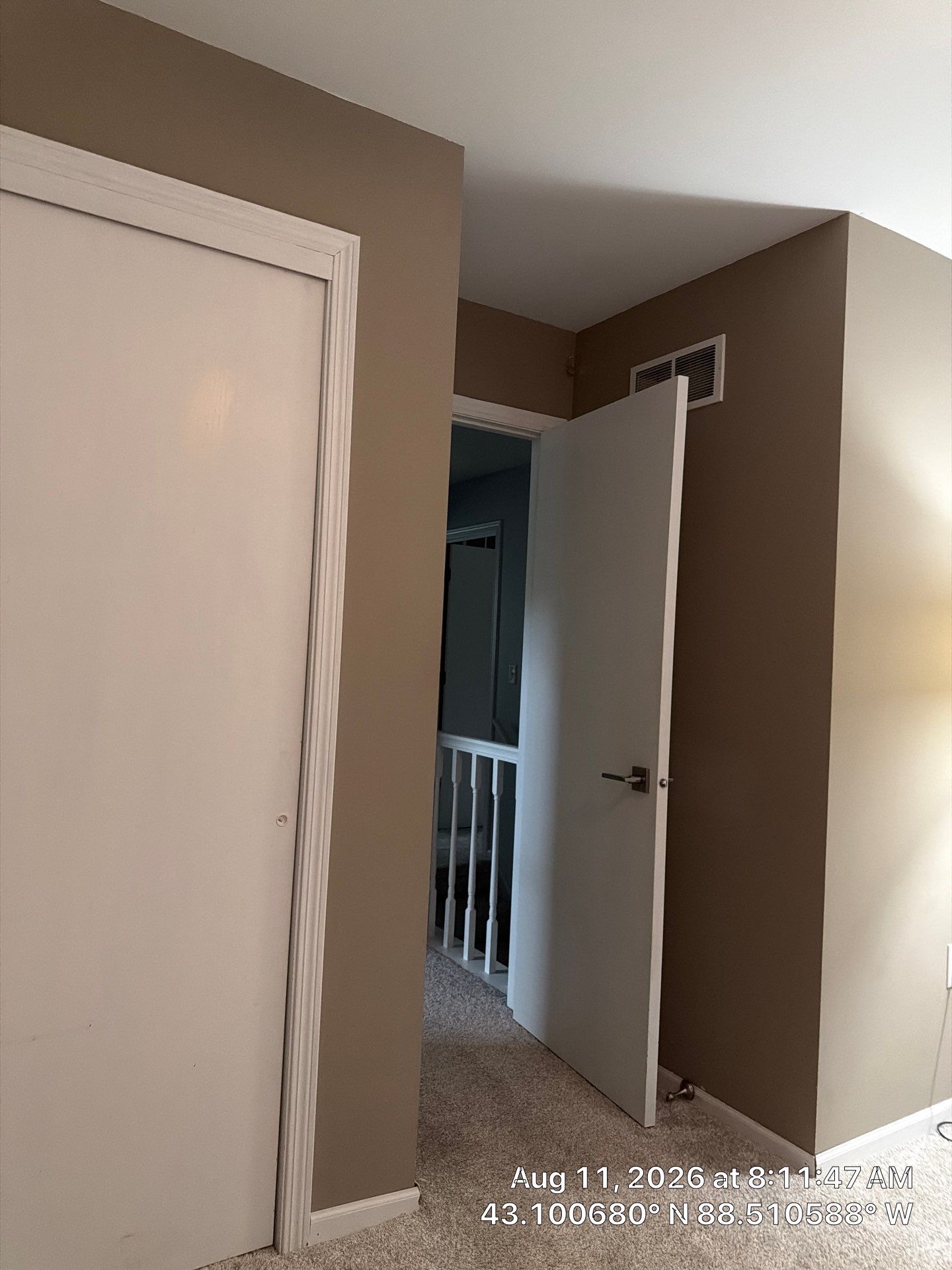 White Sliding Bypass Closet Door Installation in Oconomowoc by CompanyCam Sales Demo