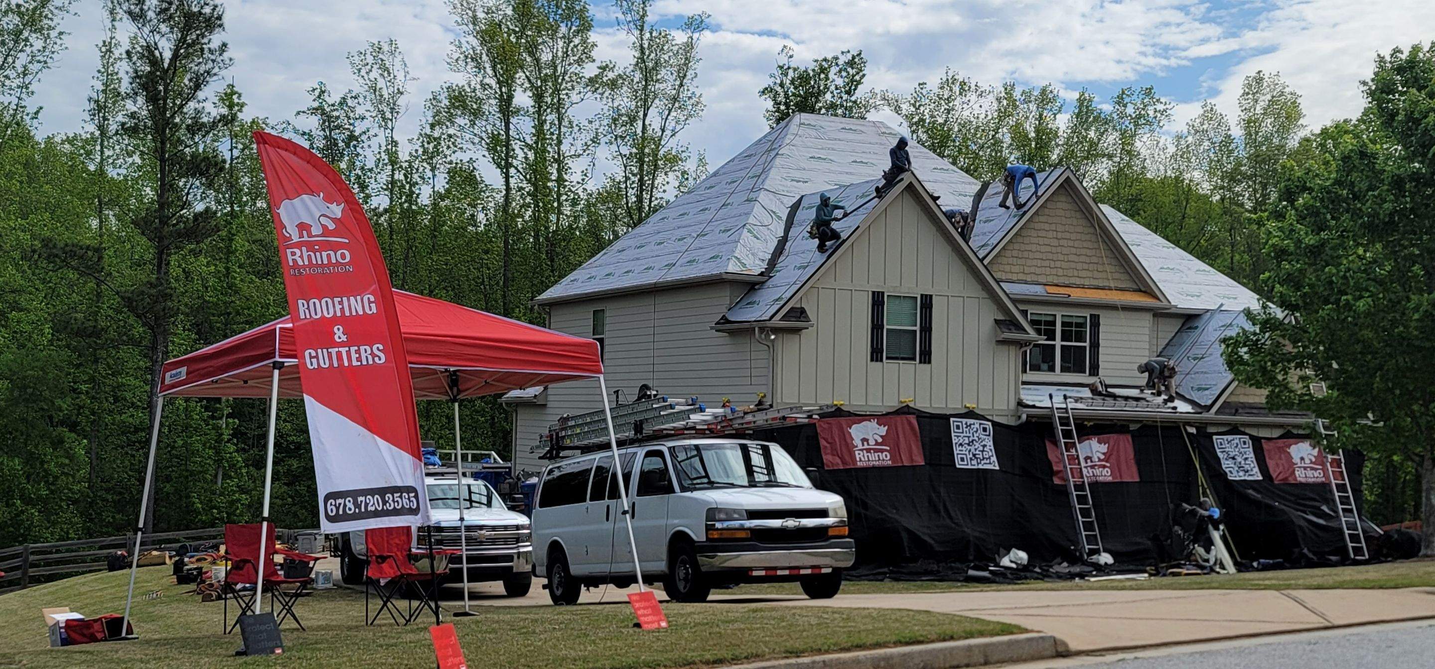 New roof installation and shingle colors by Rhino Restoration