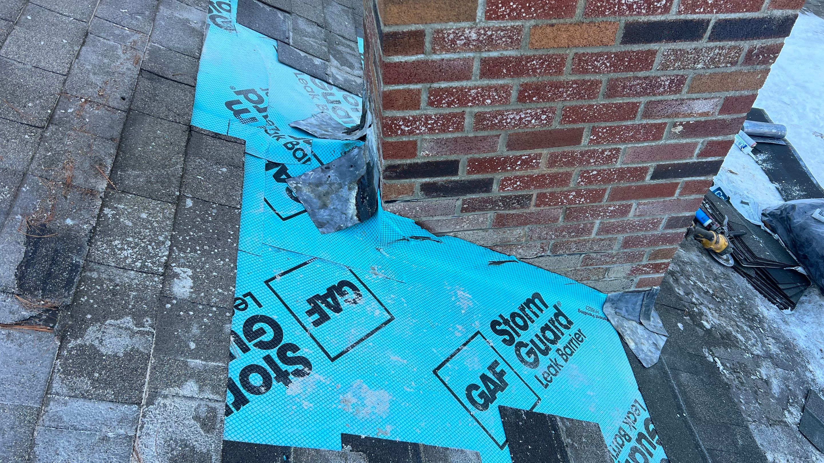 Failing Chimney? Not anymore!! by Tall pine roofing