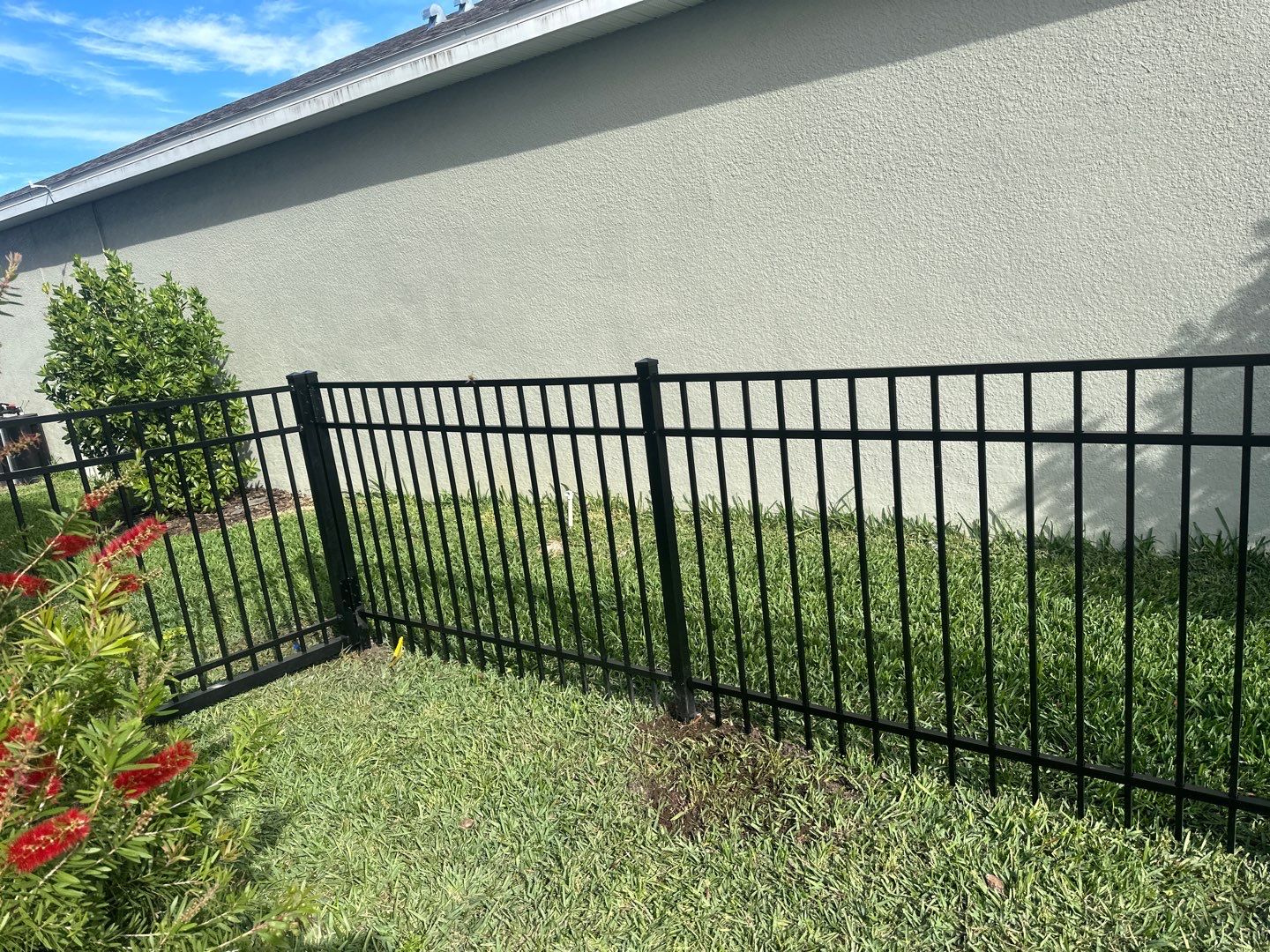 Aluminum Fence Installation using Black 3 Rail Aluminum Fence by Asap fence and gates, LLC