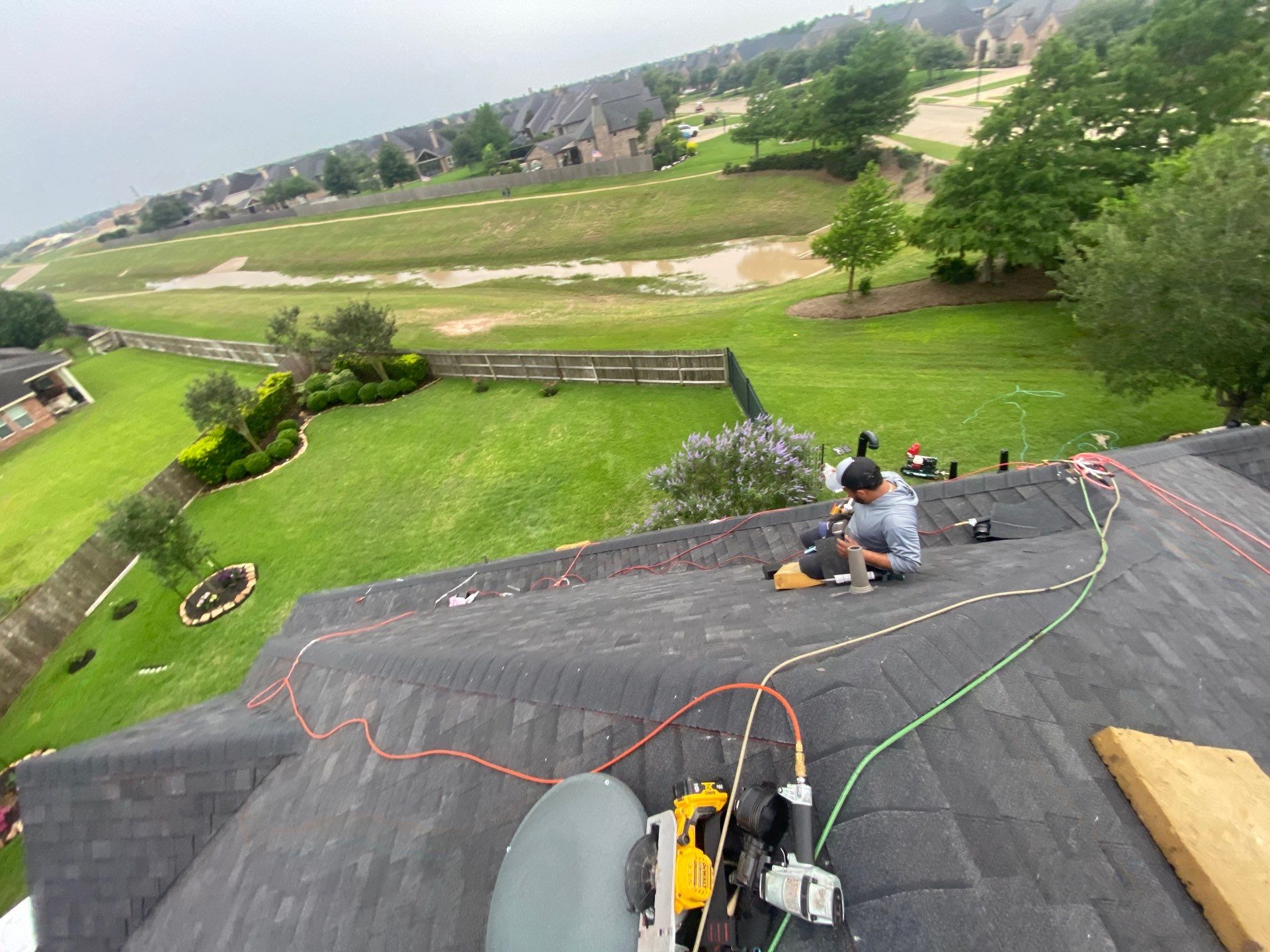 Residential Roofing Installation using Owen's Corning Duration (Lifetime) Shingles by Roof Repair Company