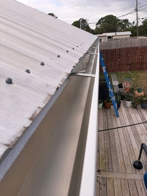 Seamless Gutter Installation using White K-Style Gutters