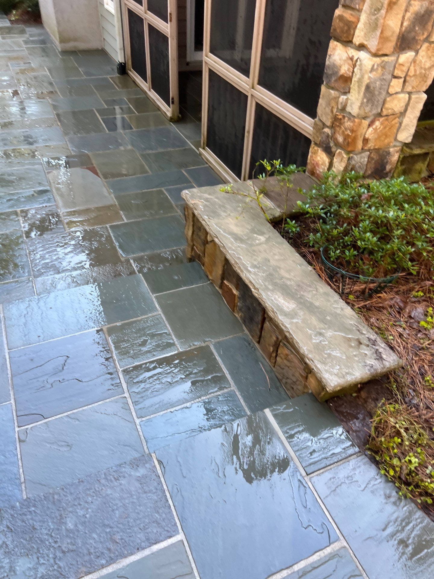 travertine  using Concrete Sealant by DuraSeal