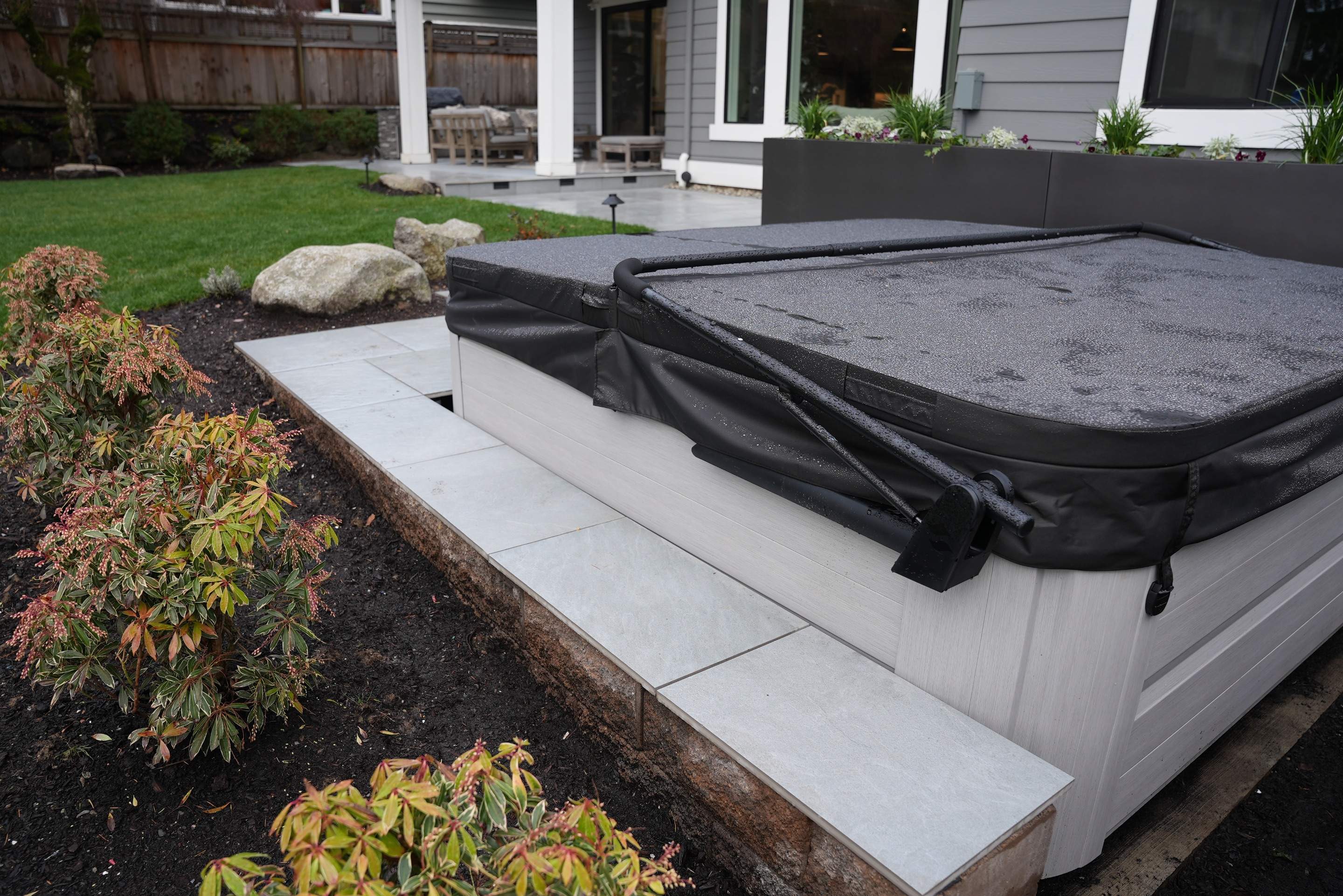 Hardscaping Back Patio Landscape Project  by Jireh Asphalt & Concrete Inc 