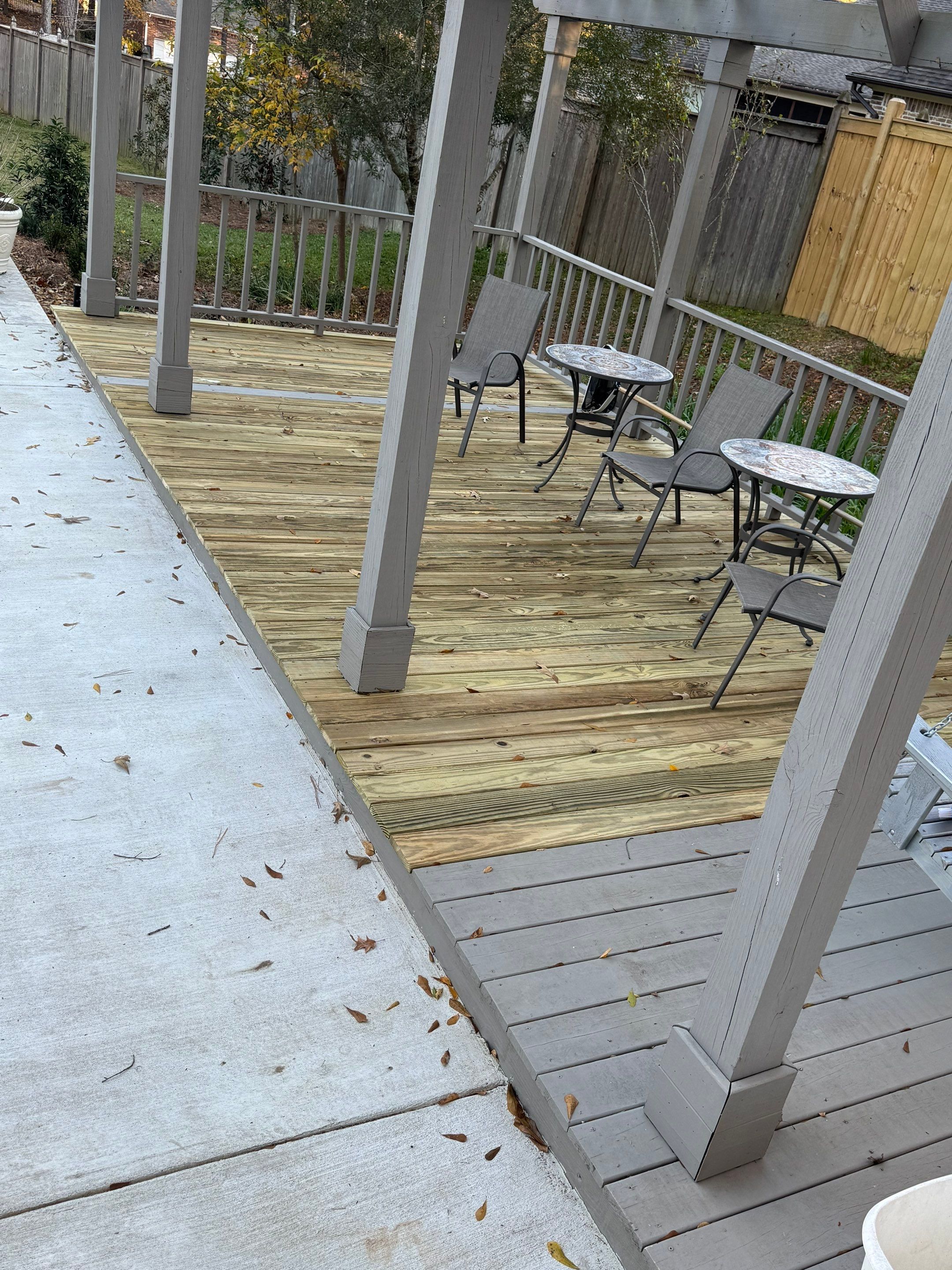 Treated Pine Deck Installation and Repair   by Roberson Construction LLC