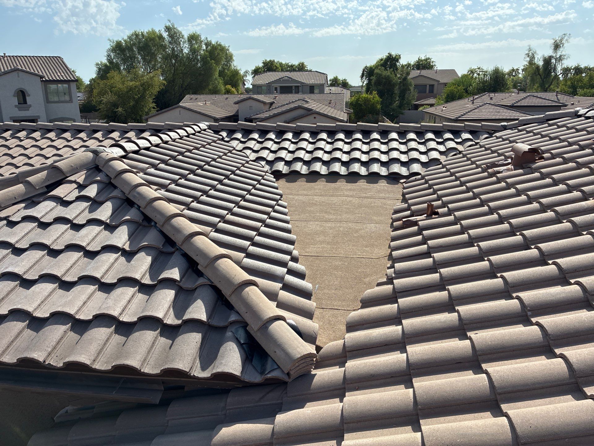 Tile Reset using Concrete Tiles in Chandler AZ by Weather-Tite Roofing