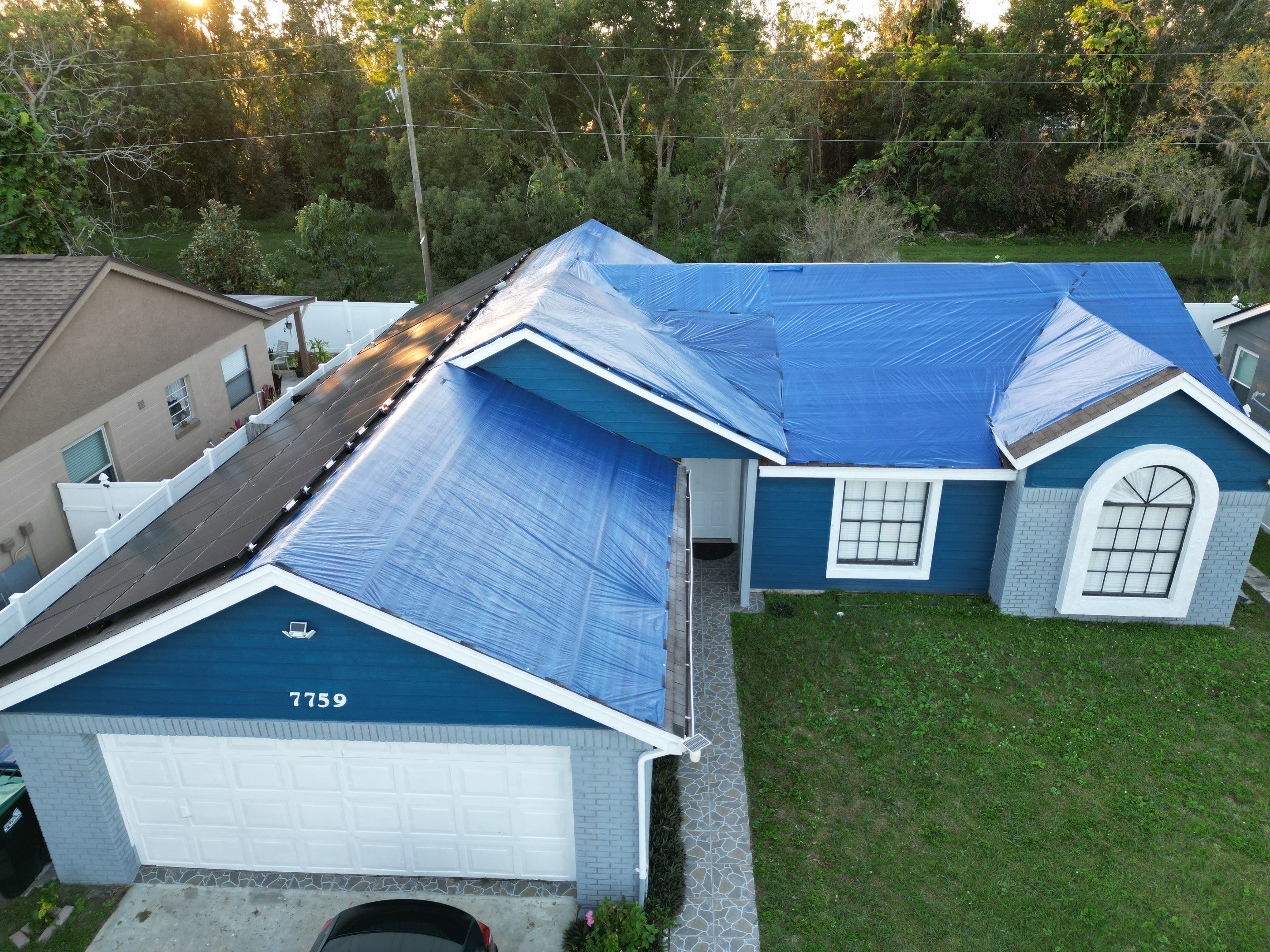 Tarp using TARP BLUE by V General Contractors 
